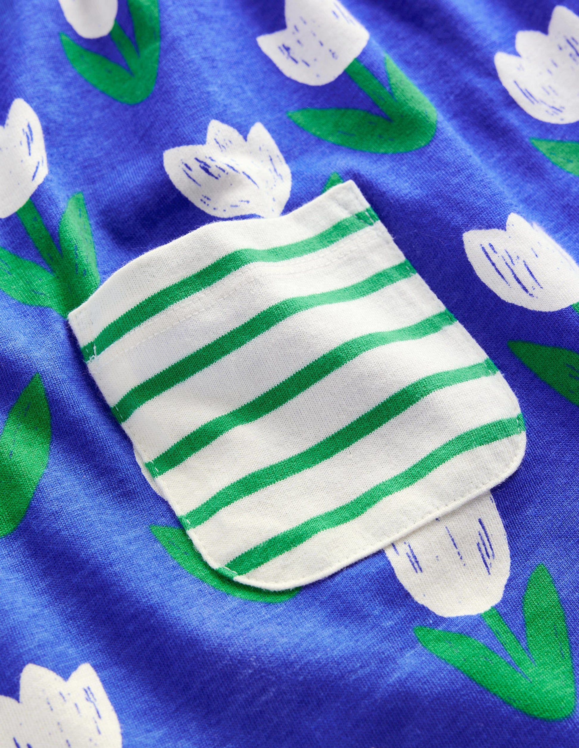 Hotchpotch Printed Tunic-Blue Heron Tulips-3