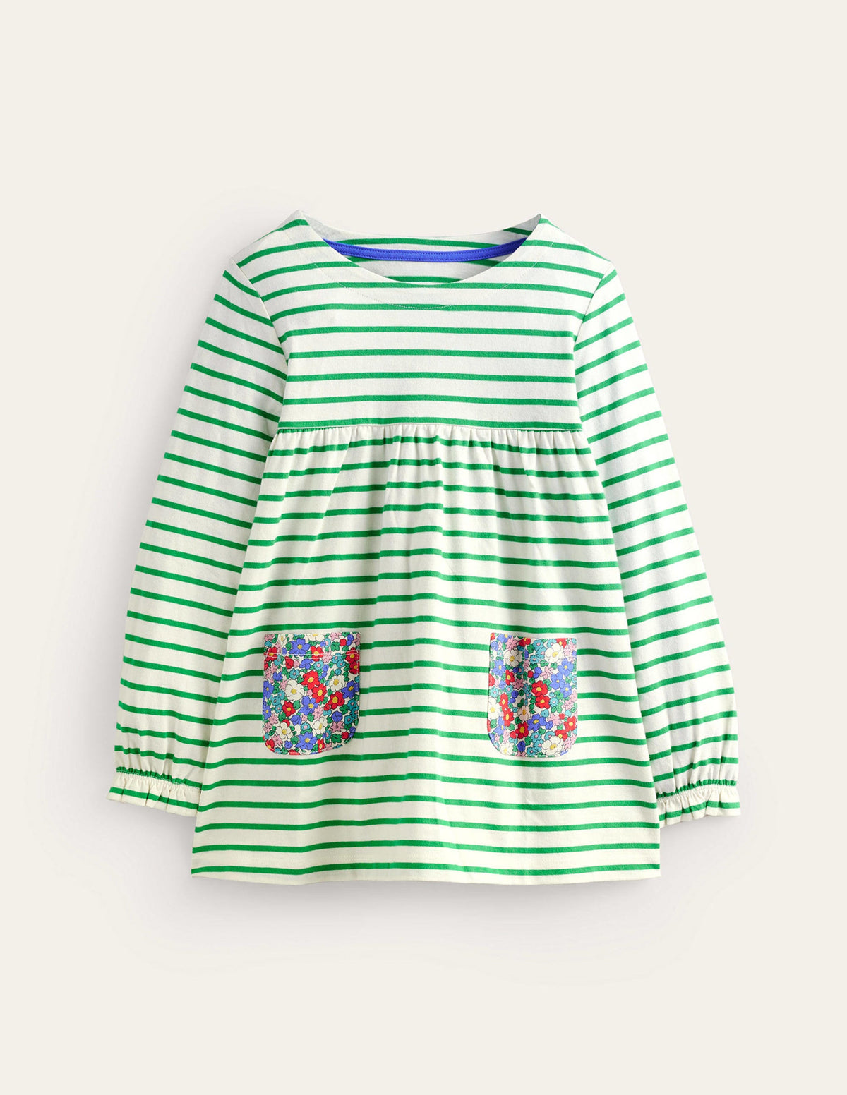 Hotchpotch Printed Tunic-Runner Bean/Ivory Floral-1