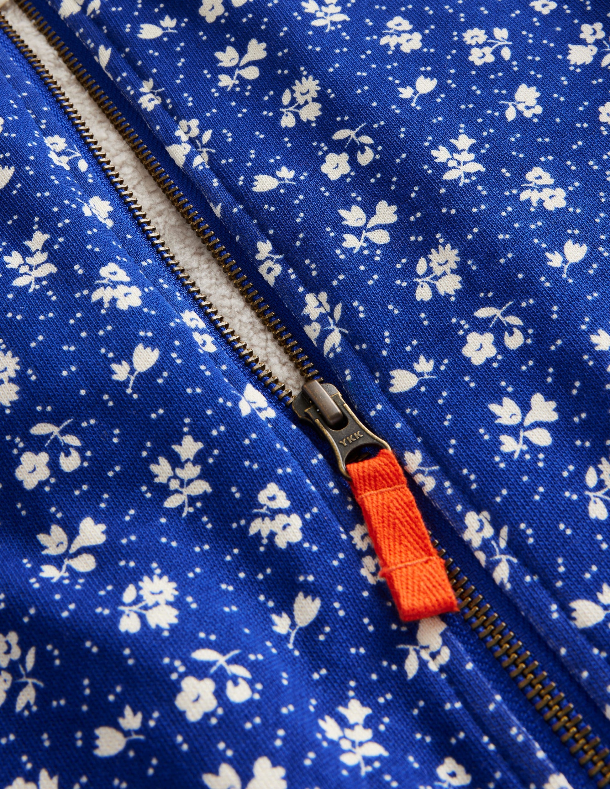 Borg Lined Jersey Bomber-Indigo Sprig Floral-3