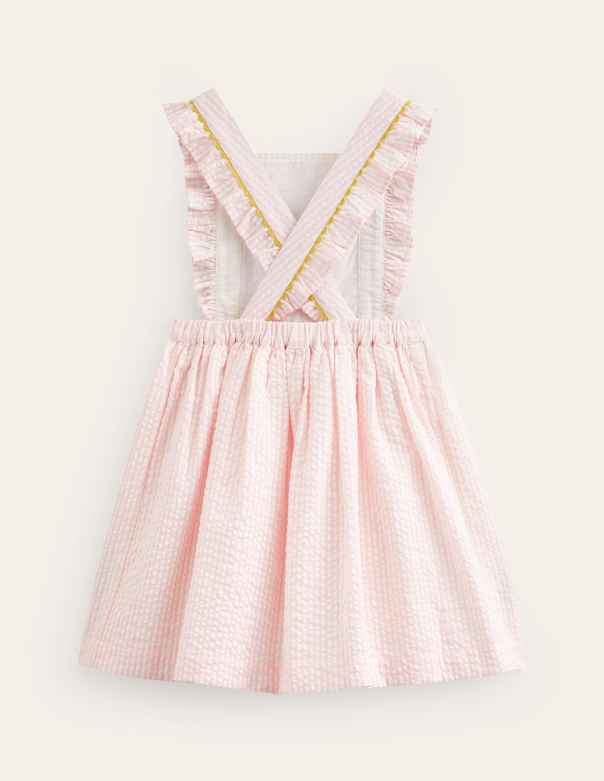 Charming Pinafore Dress-Pink / Ivory Stripe Chicks-2