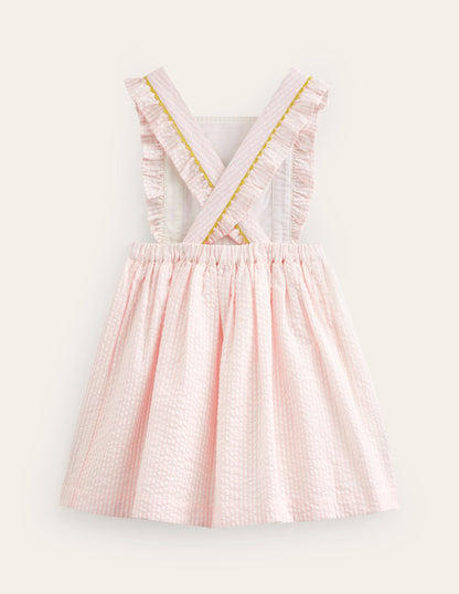 Charming Pinafore Dress-Pink / Ivory Stripe Chicks-2