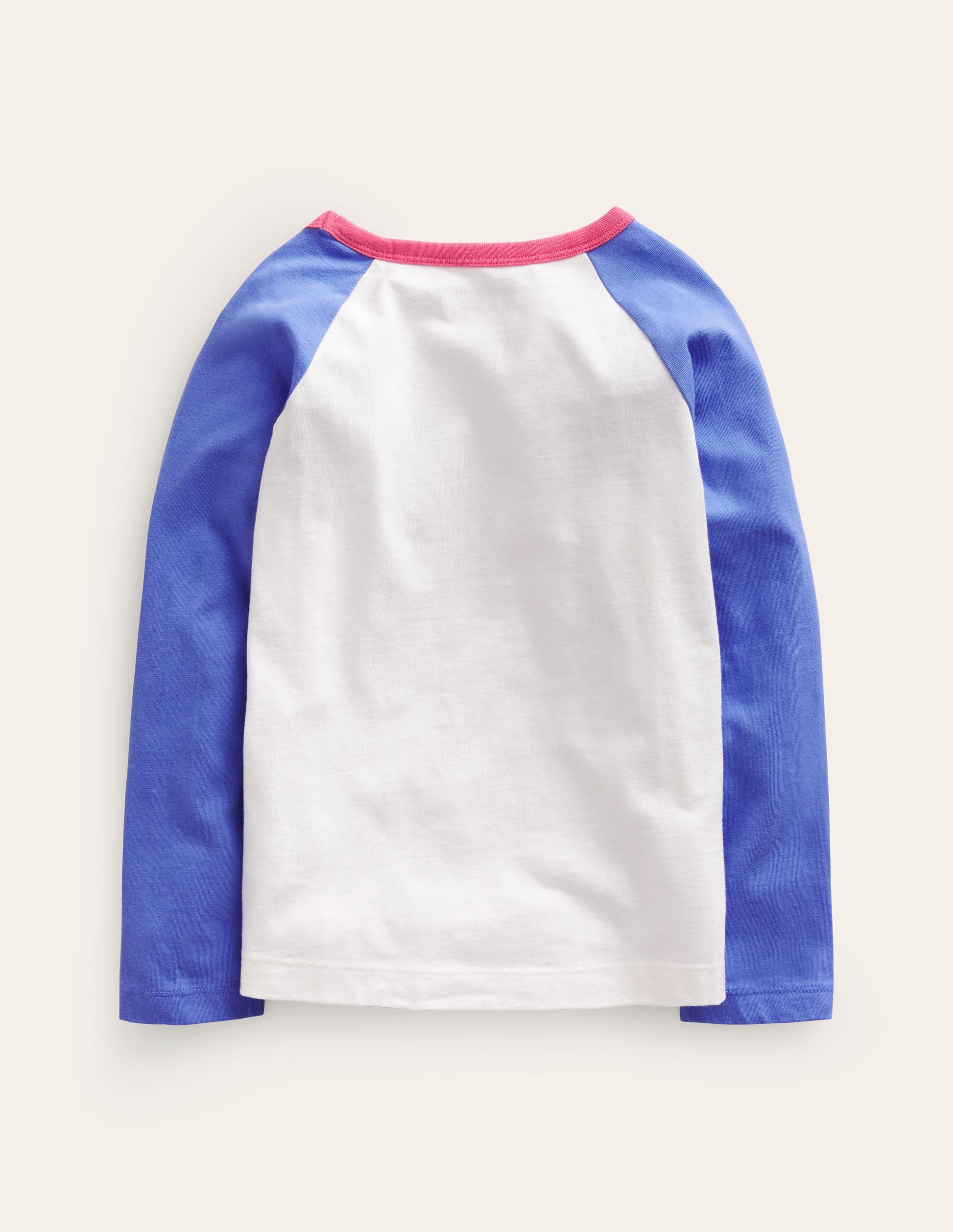 Raglan Appliqué T-Shirt-Surf Blue/Vanilla Pod Flower-2