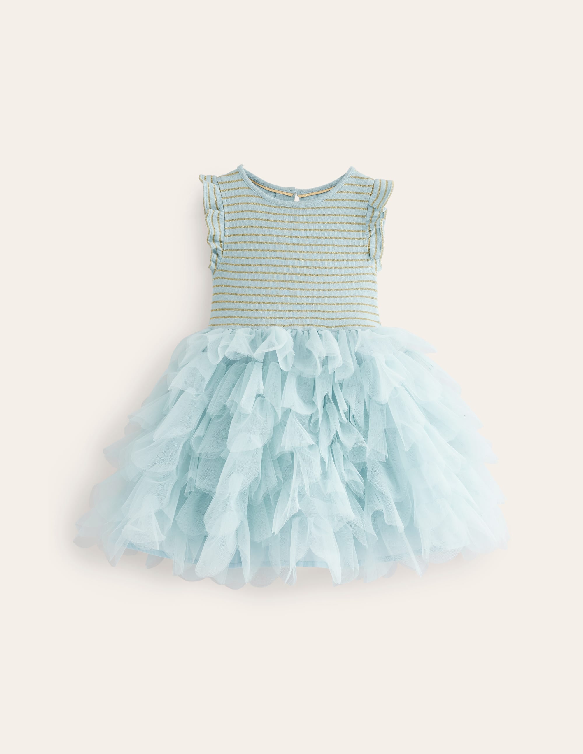 Petal Skirt Tulle Dress-Vintage Blue - Image 1