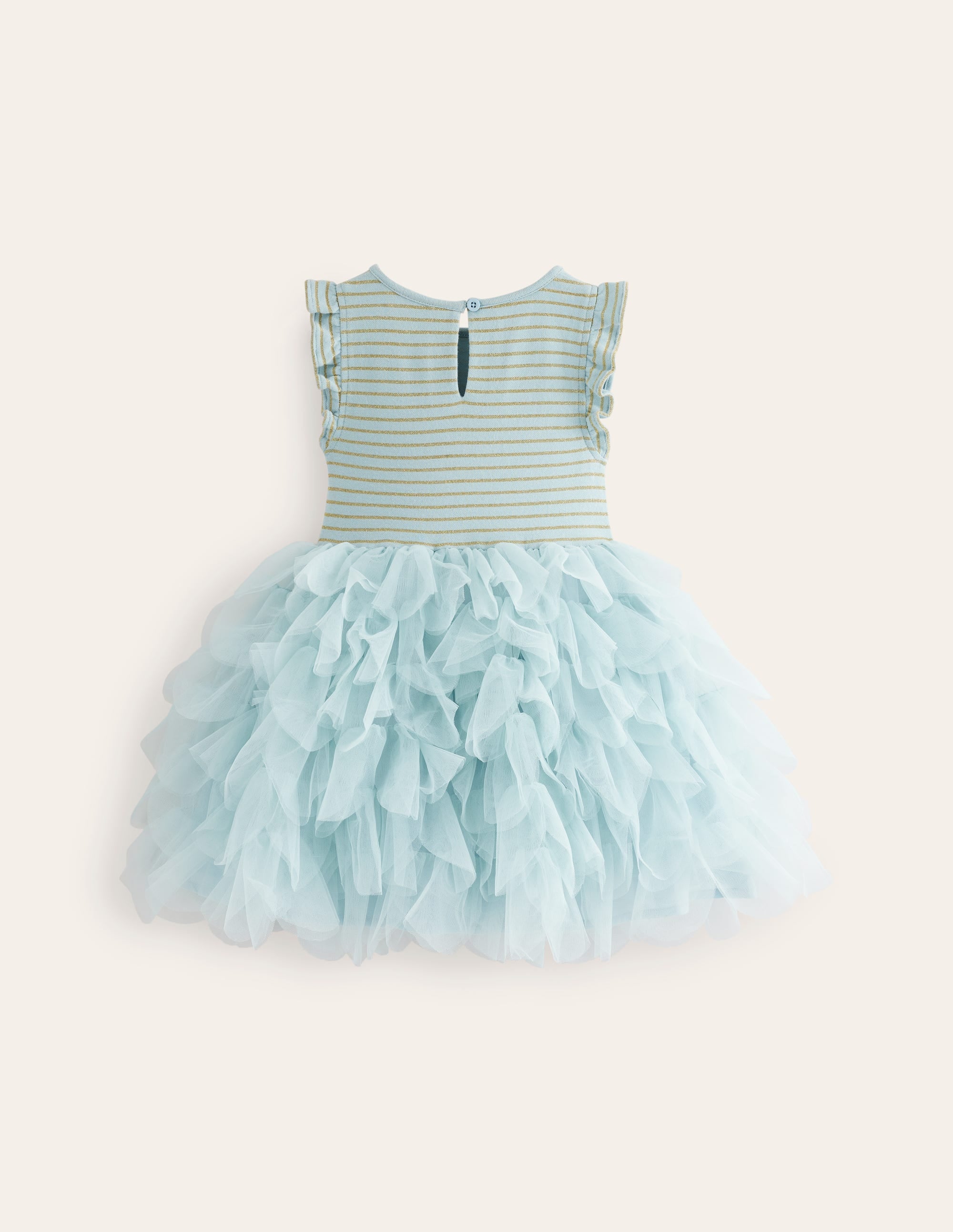 Petal Skirt Tulle Dress-Vintage Blue - Image 2