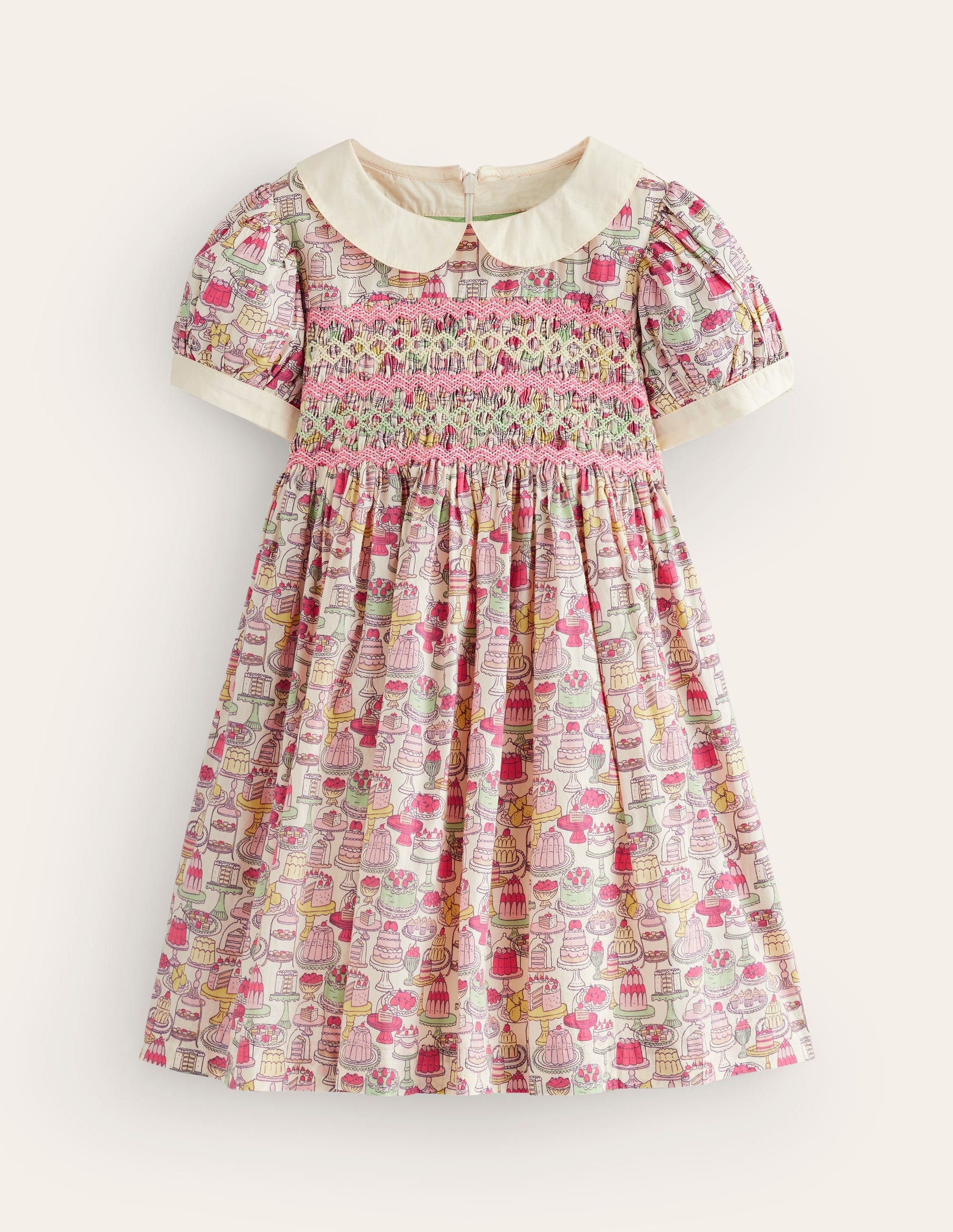 Nostalgic Occasion Smock Dress-Multi Sweet Treats-1