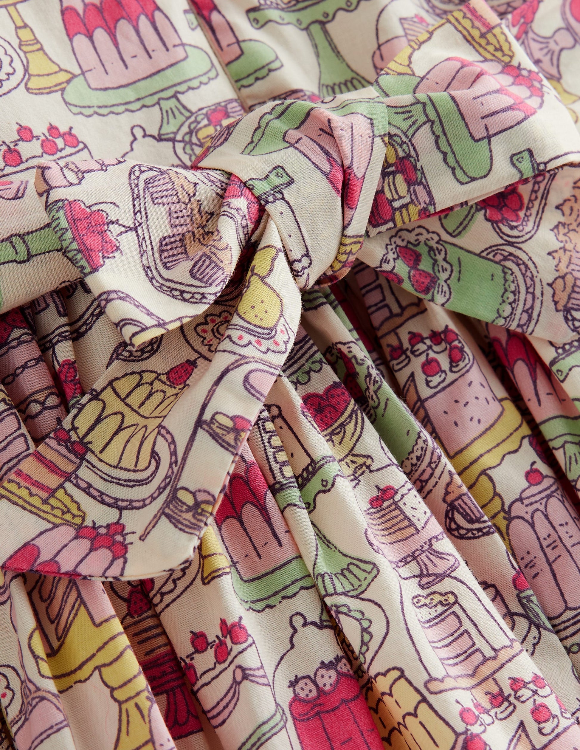 Nostalgic Occasion Smock Dress-Multi Sweet Treats-3