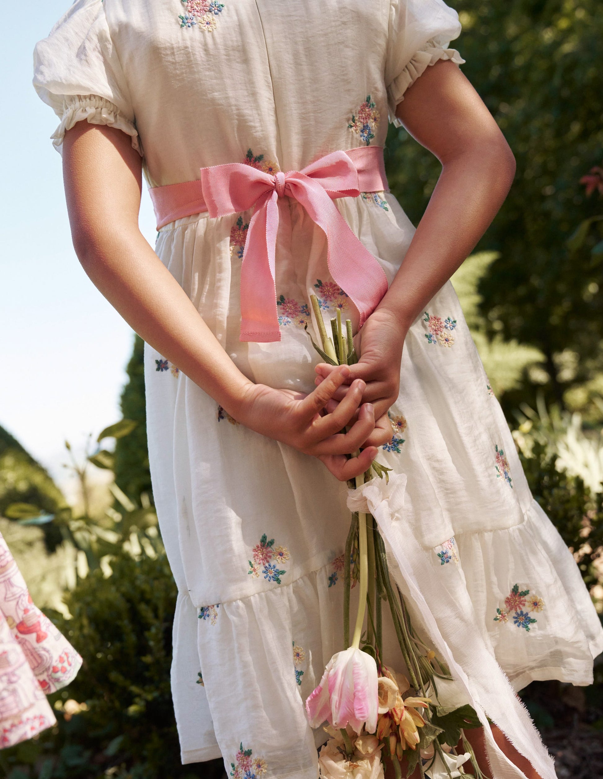Flutter Organza Dress-Ivory Floral-5