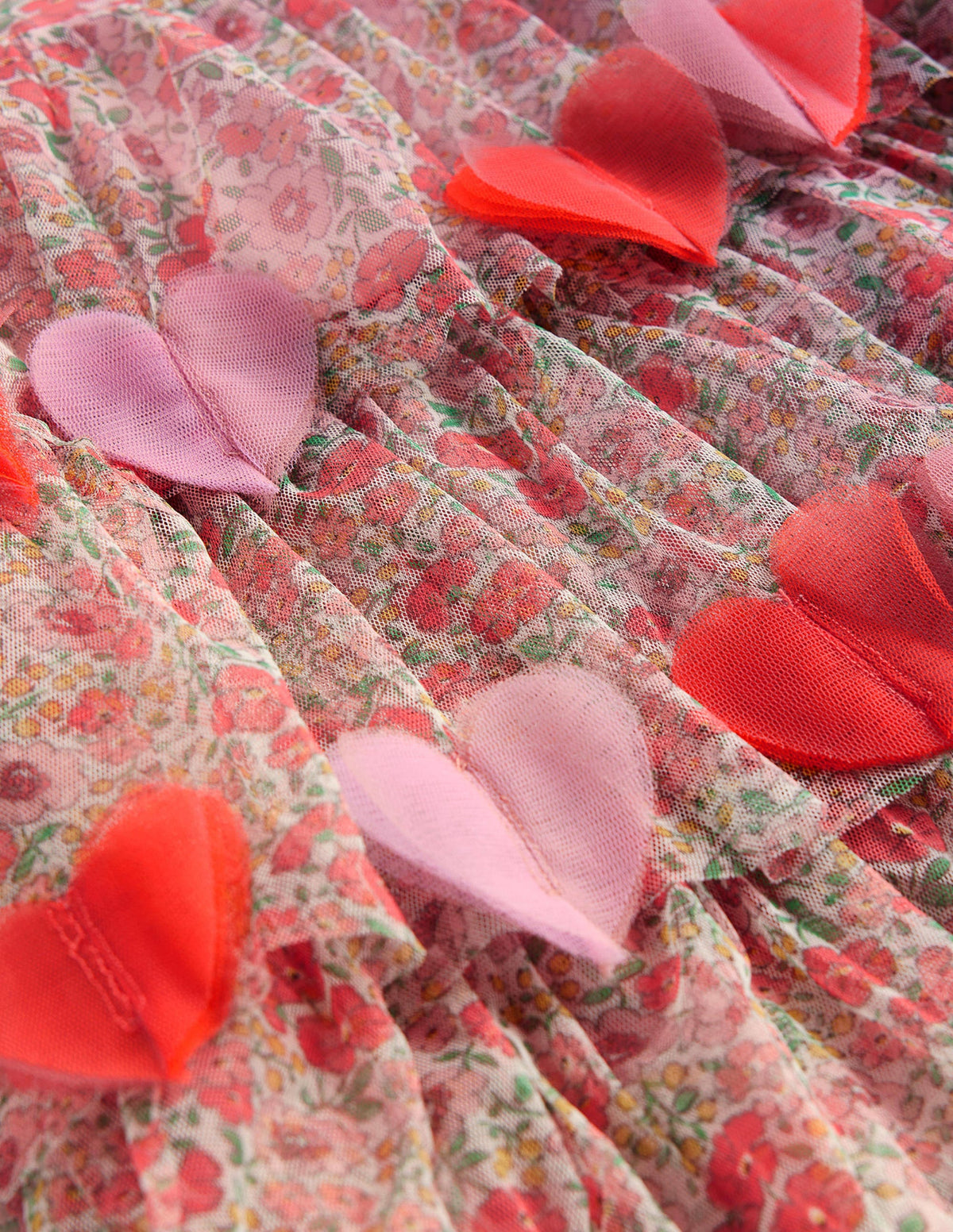 Heart Flutter Party Dress-Pink Flowerbed - Image 3