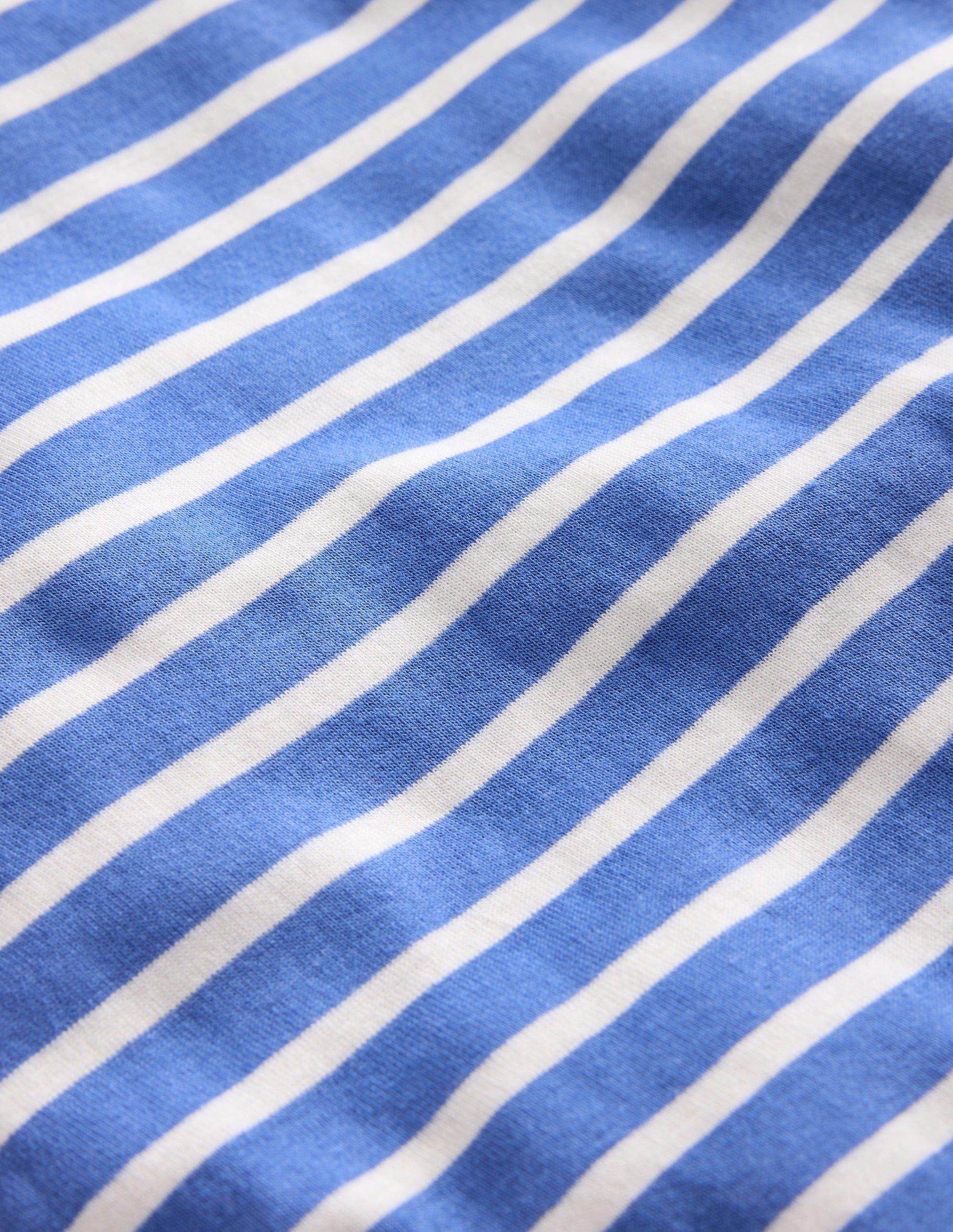 Snug Striped Short Pyjamas-Wisteria Blue/Ivory-3