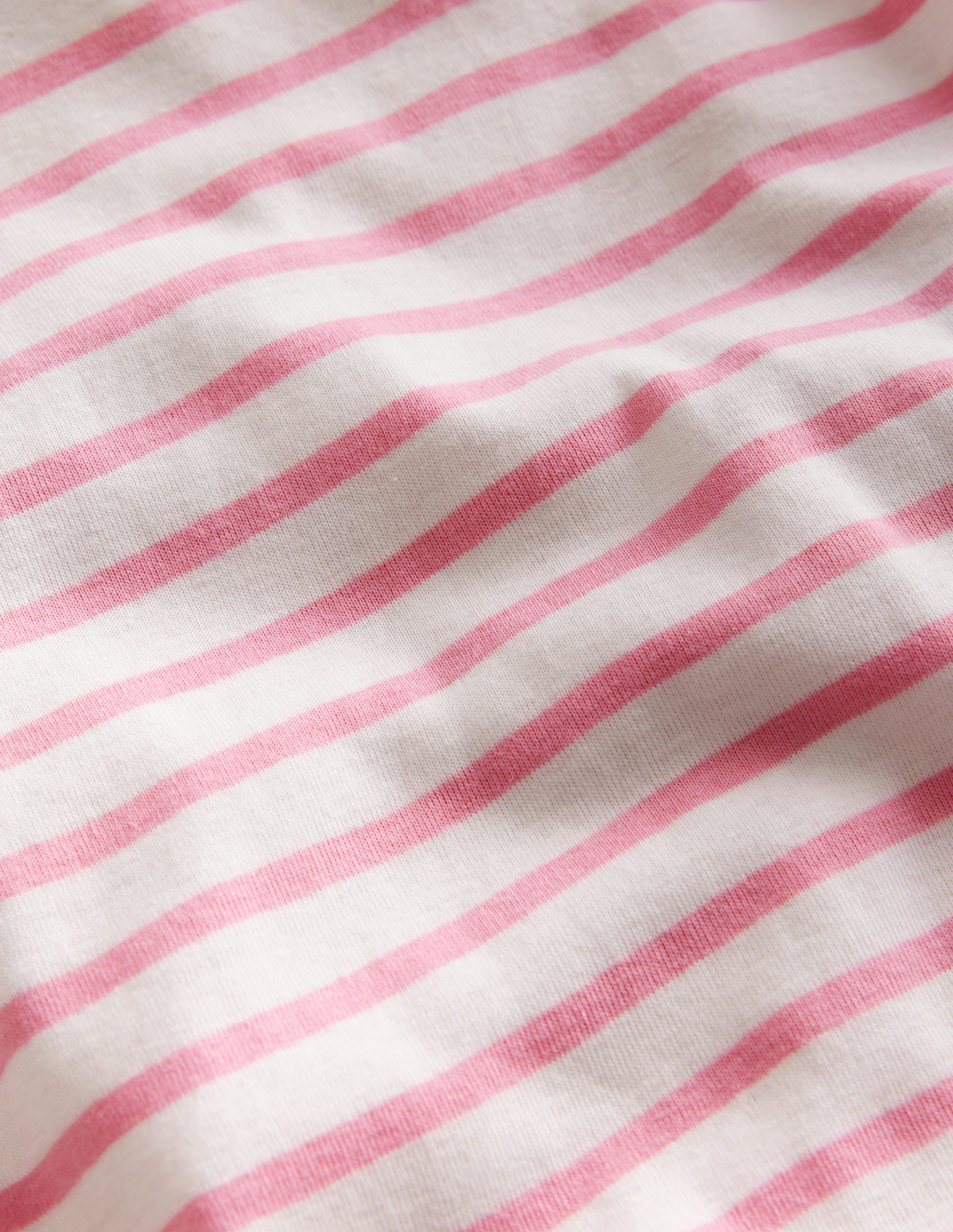 Snug Striped Short Pyjamas-Ivory/Pink Pin Breton - Image 3