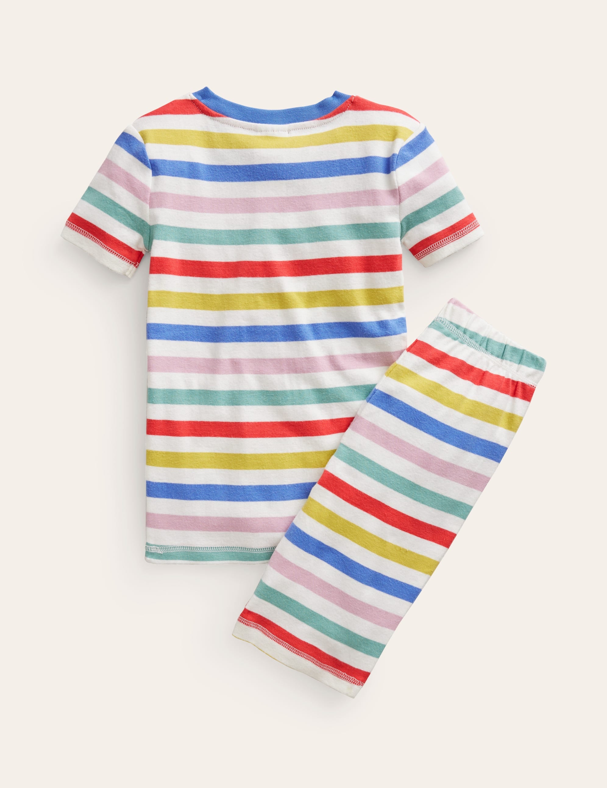 Snug Striped Short Pyjamas-Jam/Georgian Blue - Image 2