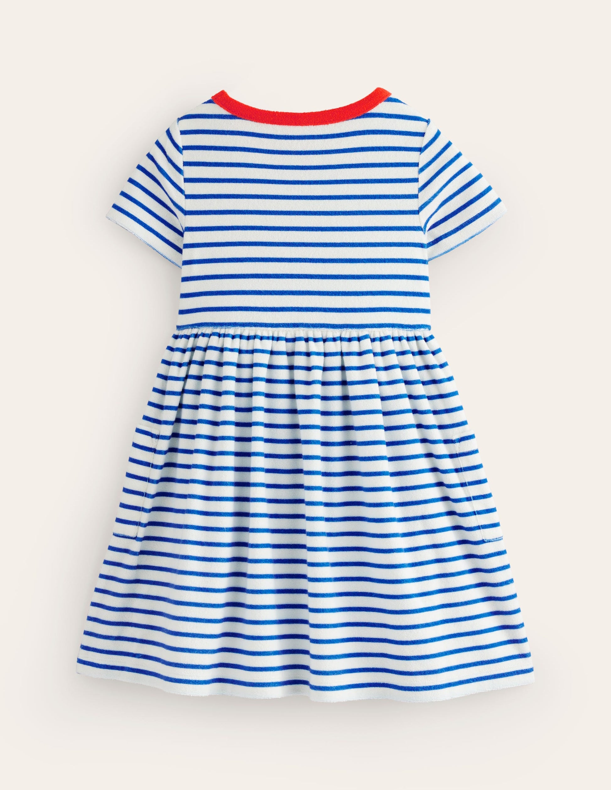 Fun Towelling Dress-Sapphire Blue/Vanilla Pod-2
