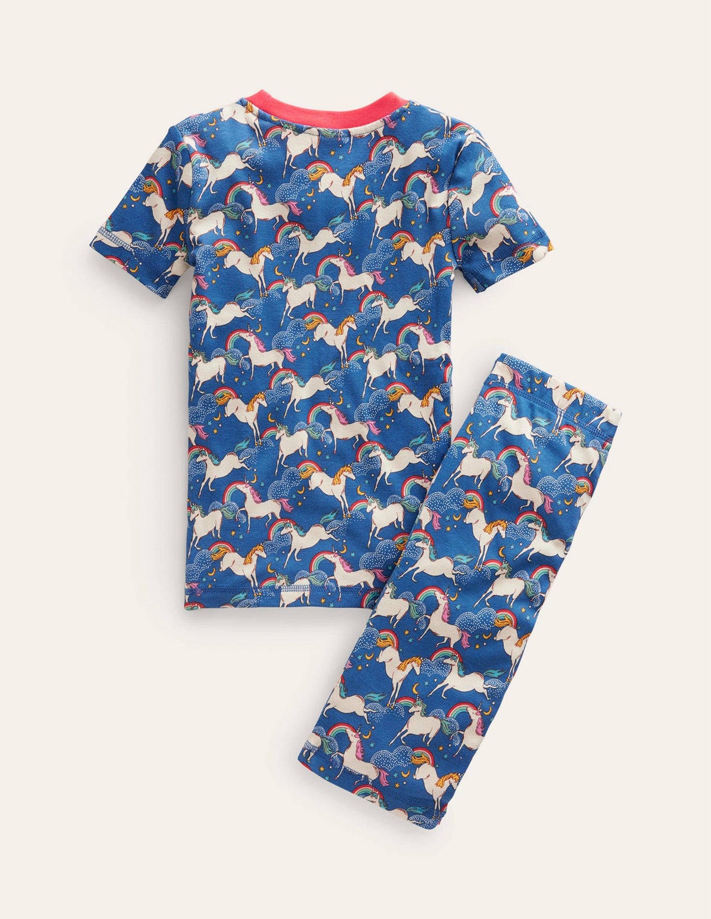 Snug Short John Pyjamas-Bluejay Rainbow Unicorns