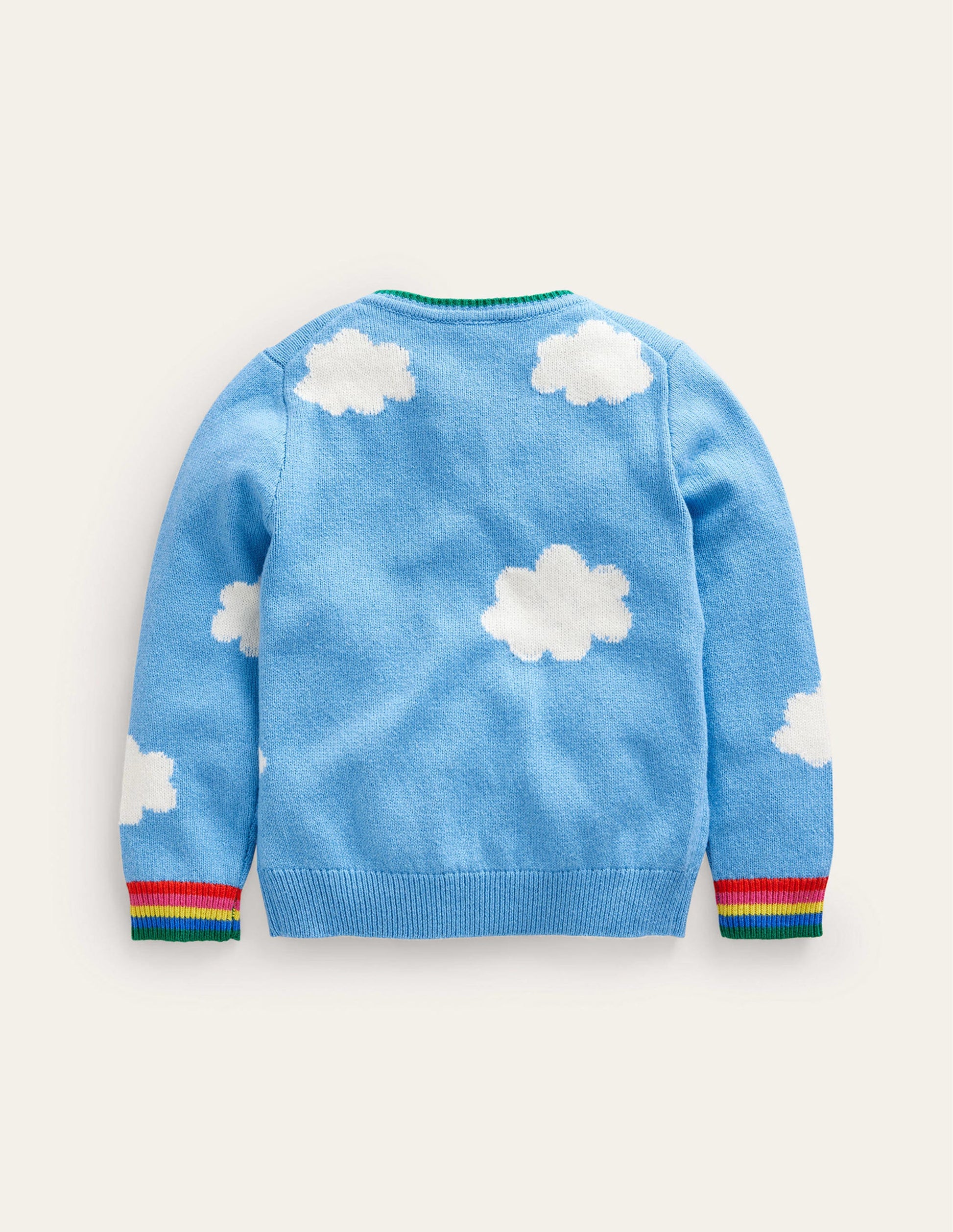 Crochet Appliqué Cardigan-Vintage Blue Weather-2