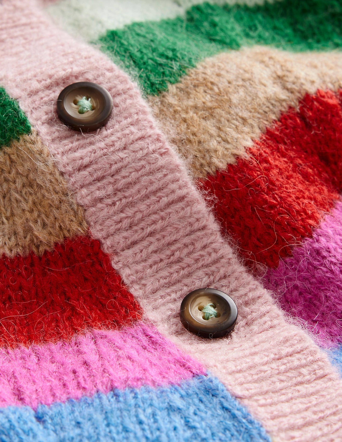 Blouson Wave Cardigan-Multi Rainbow