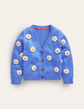 Fun Crochet Cardigan-Blue Heron Daisy