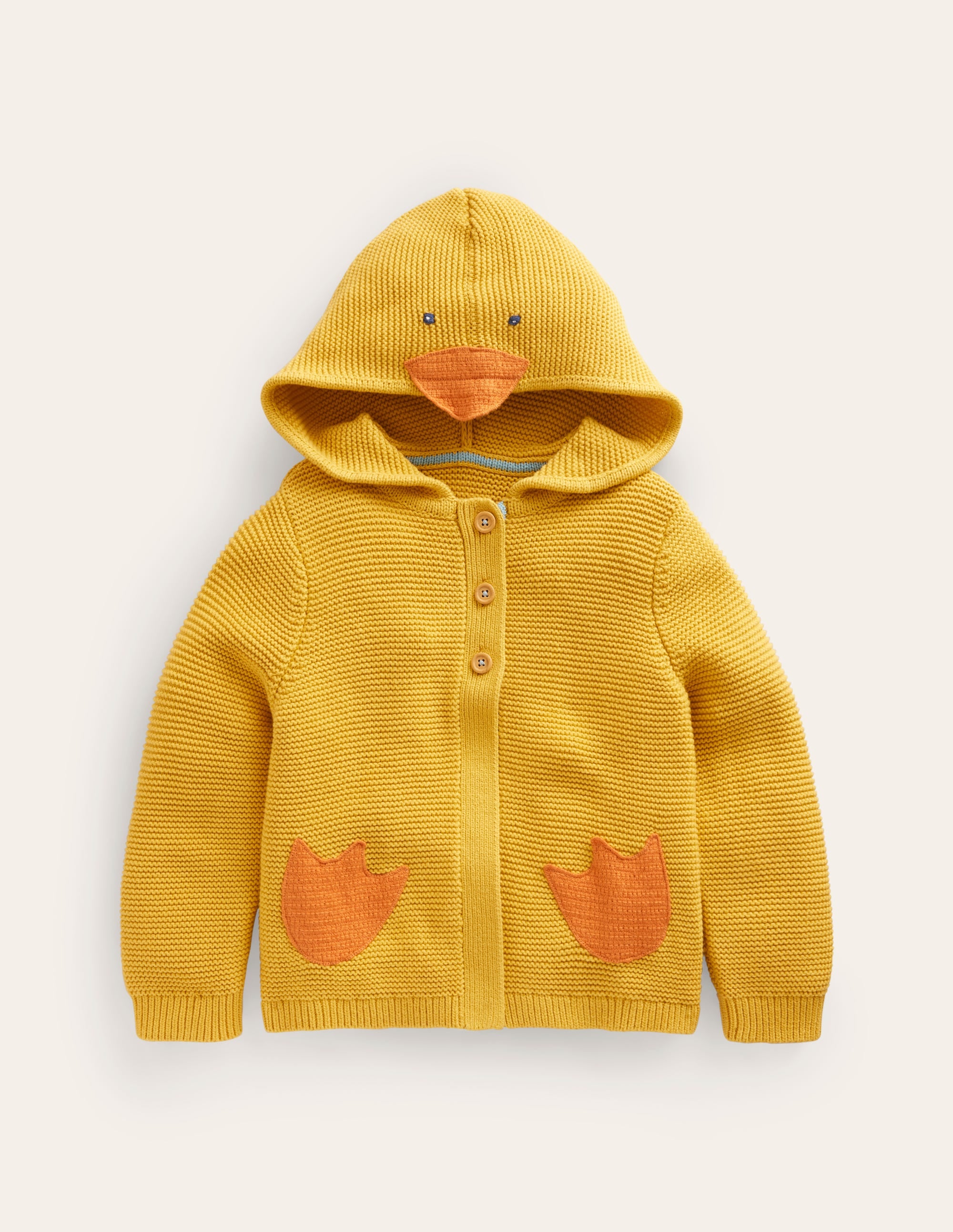 Novelty Knitted Hoodie-Honey Yellow Chick - Image 1