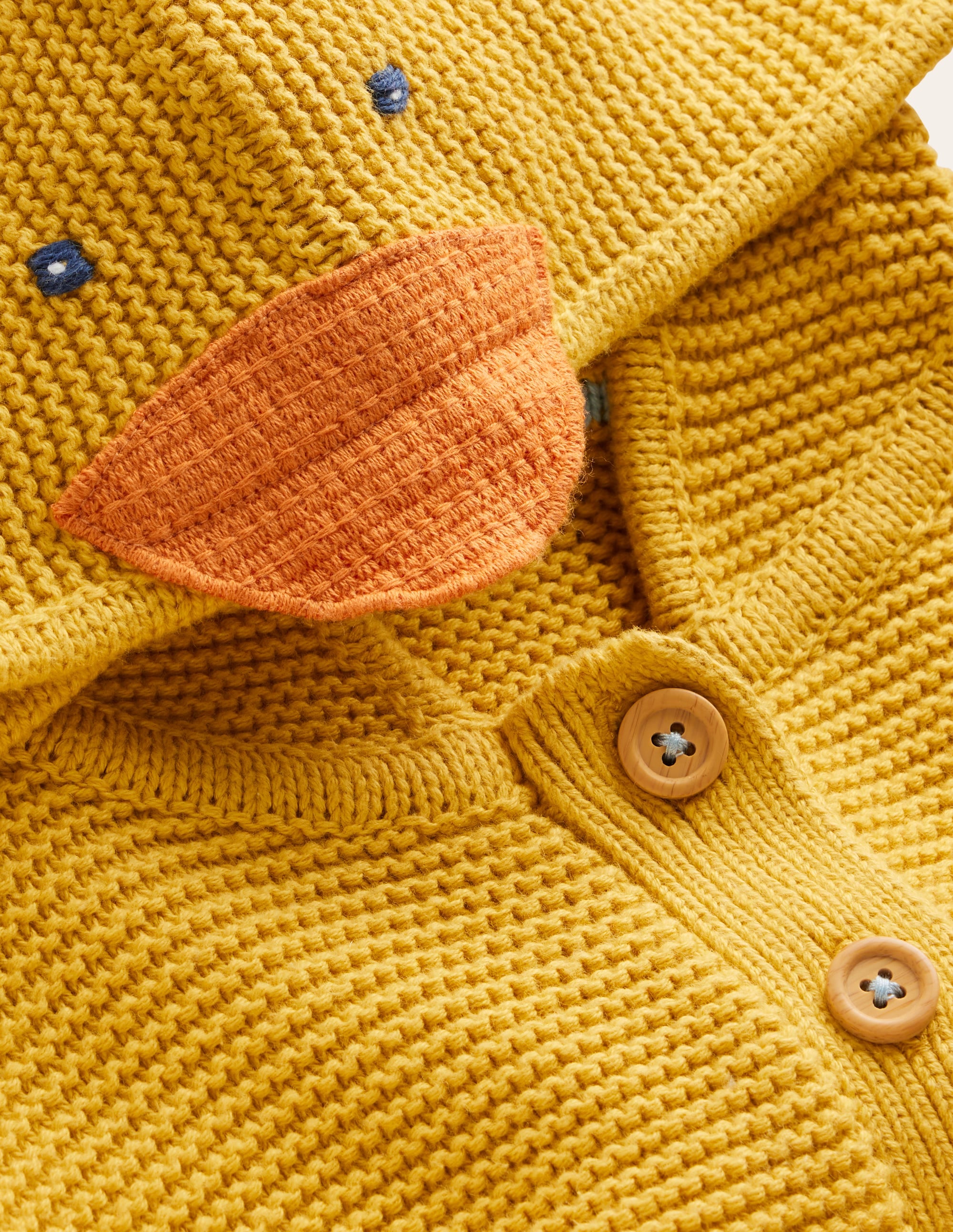 Novelty Knitted Hoodie-Honey Yellow Chick - Image 3