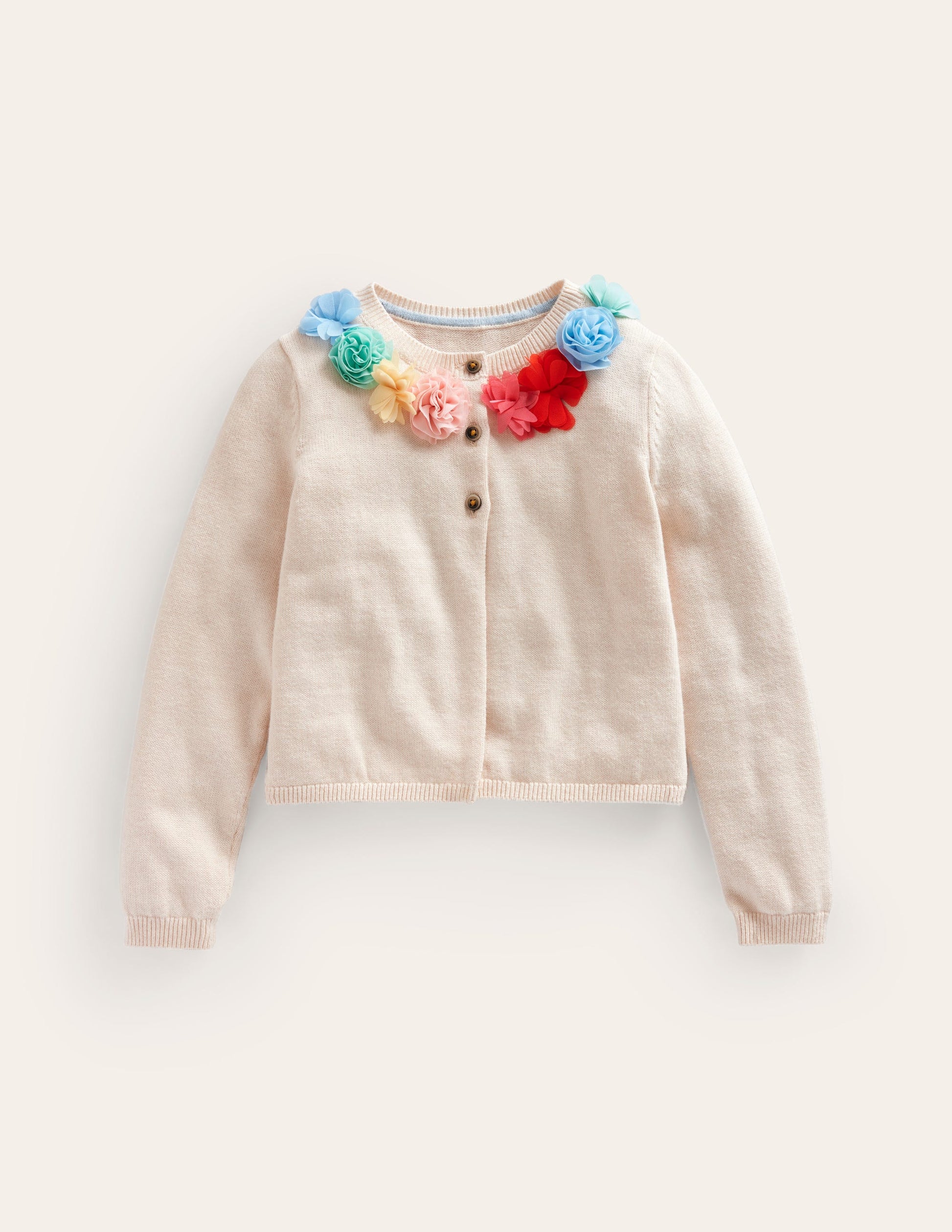 Occasion Tulle Flower Cardigan-Ivory-1