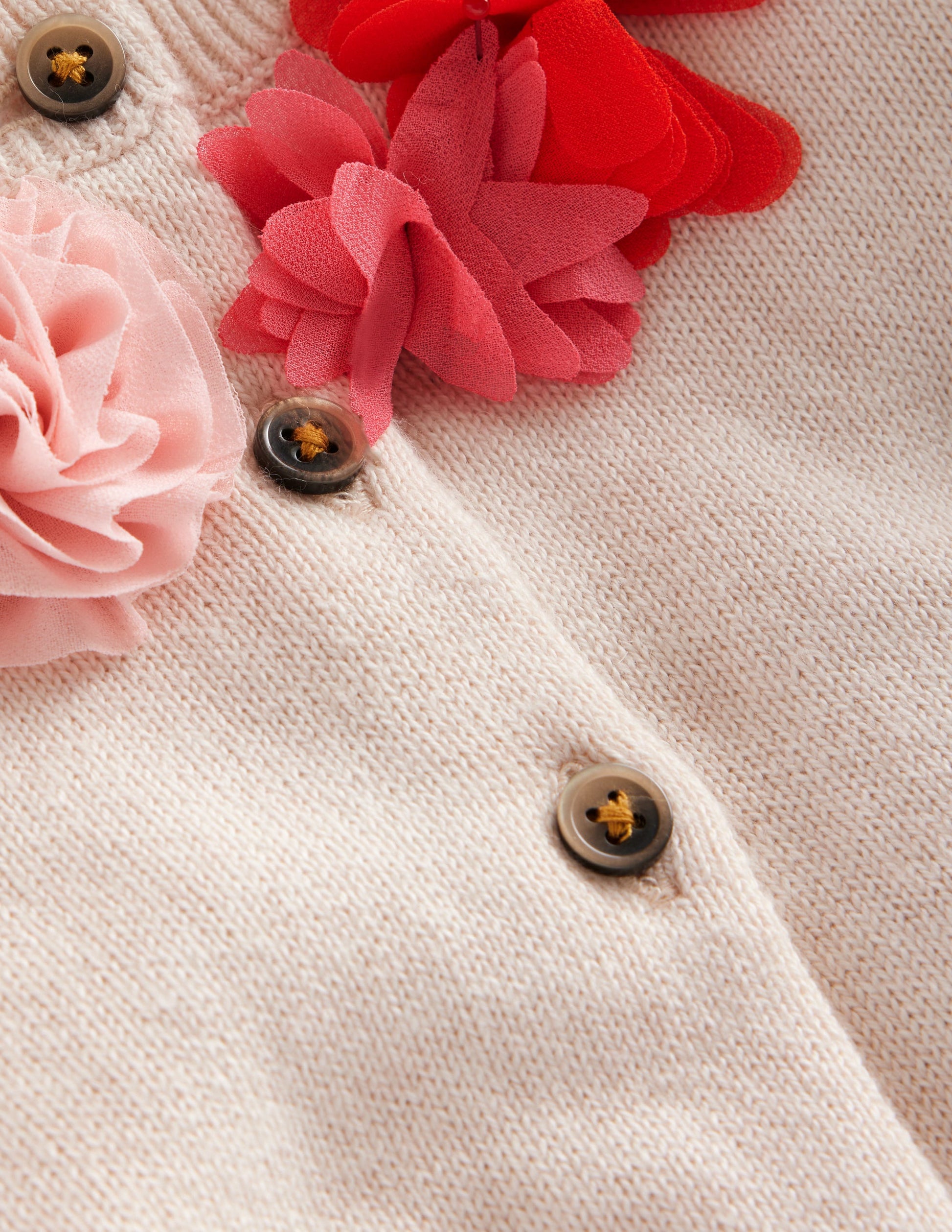 Occasion Tulle Flower Cardigan-Ivory-3