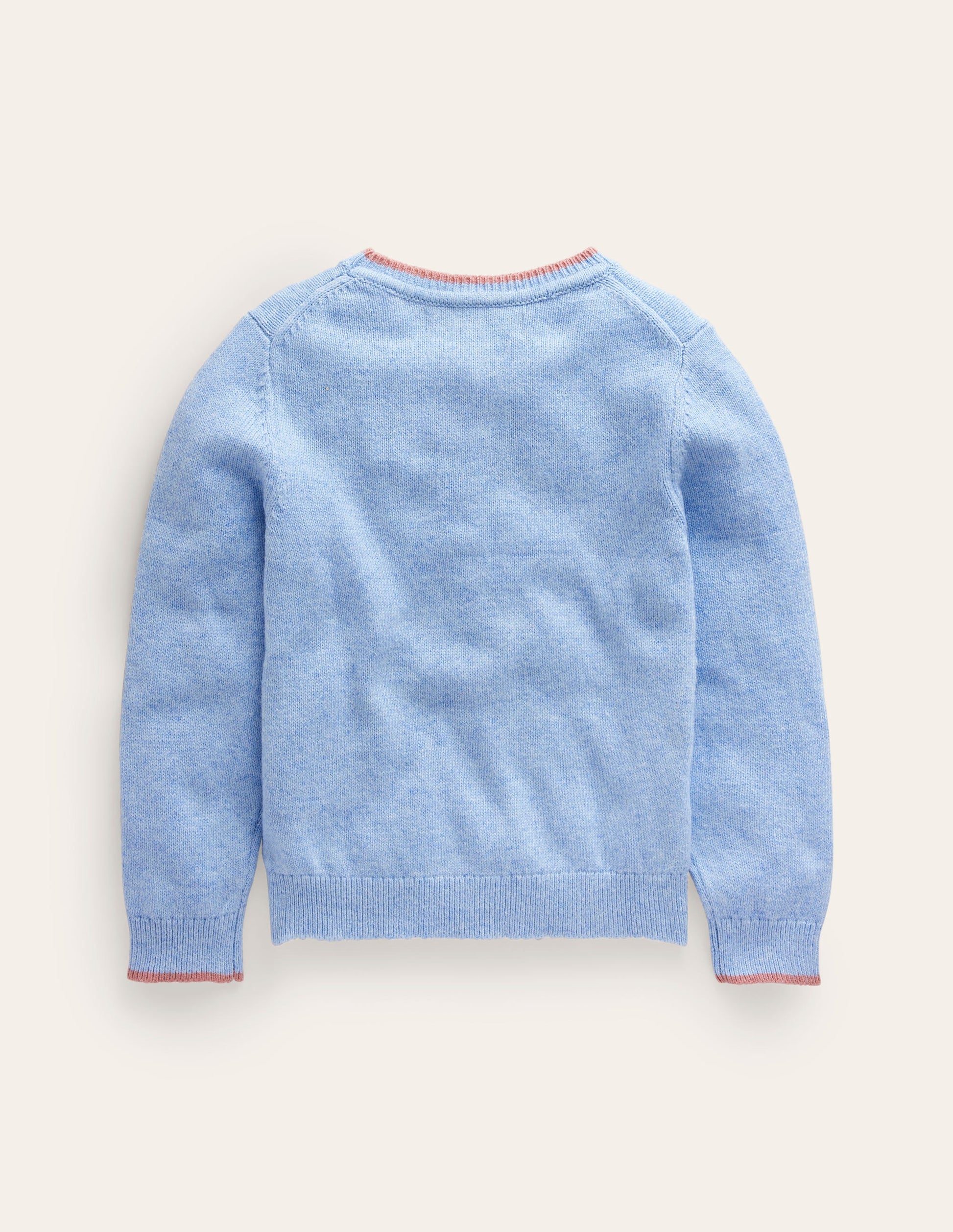 Novelty Logo Jumper-Pebble Blue Strawberry-2