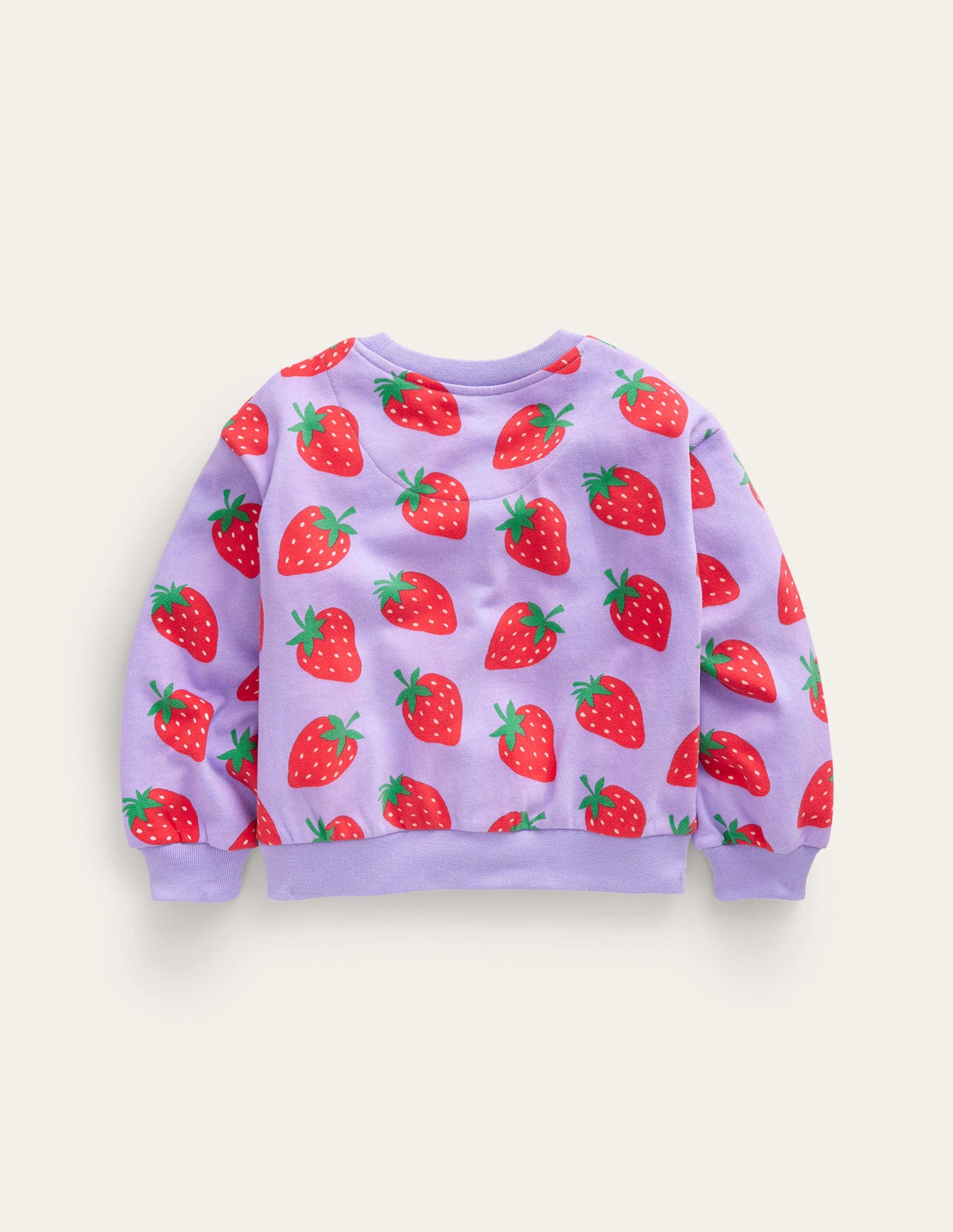 Printed Relaxed Sweatshirt-Parma Violet Strawberries-2