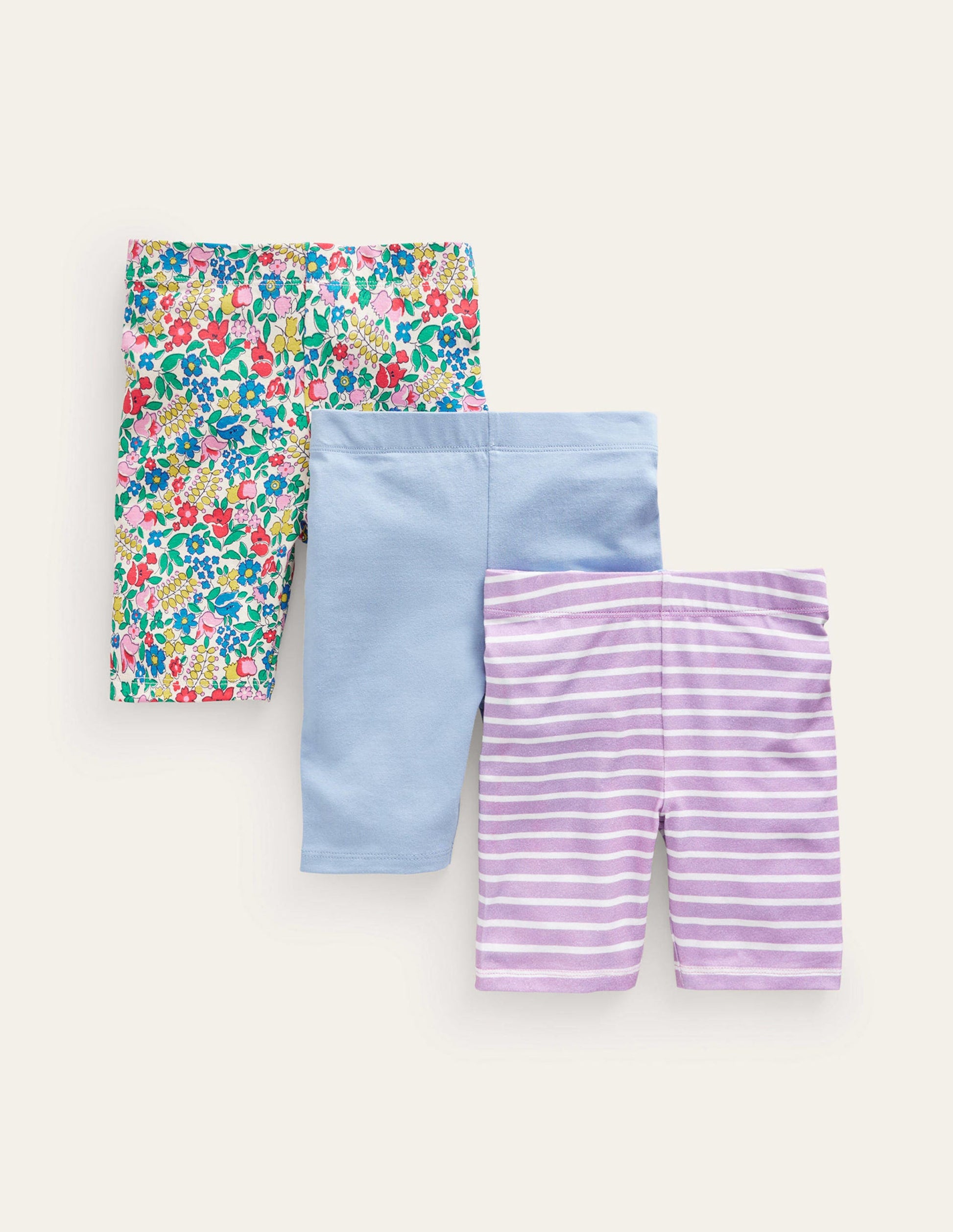 3-Pack Cycling Shorts-Multi Floral/Stripe-1