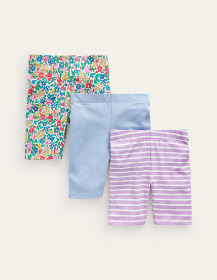 3-Pack Cycling Shorts-Multi Floral/Stripe