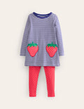 Fun Tunic and Legging set-Starboard/Ivory Stripe
