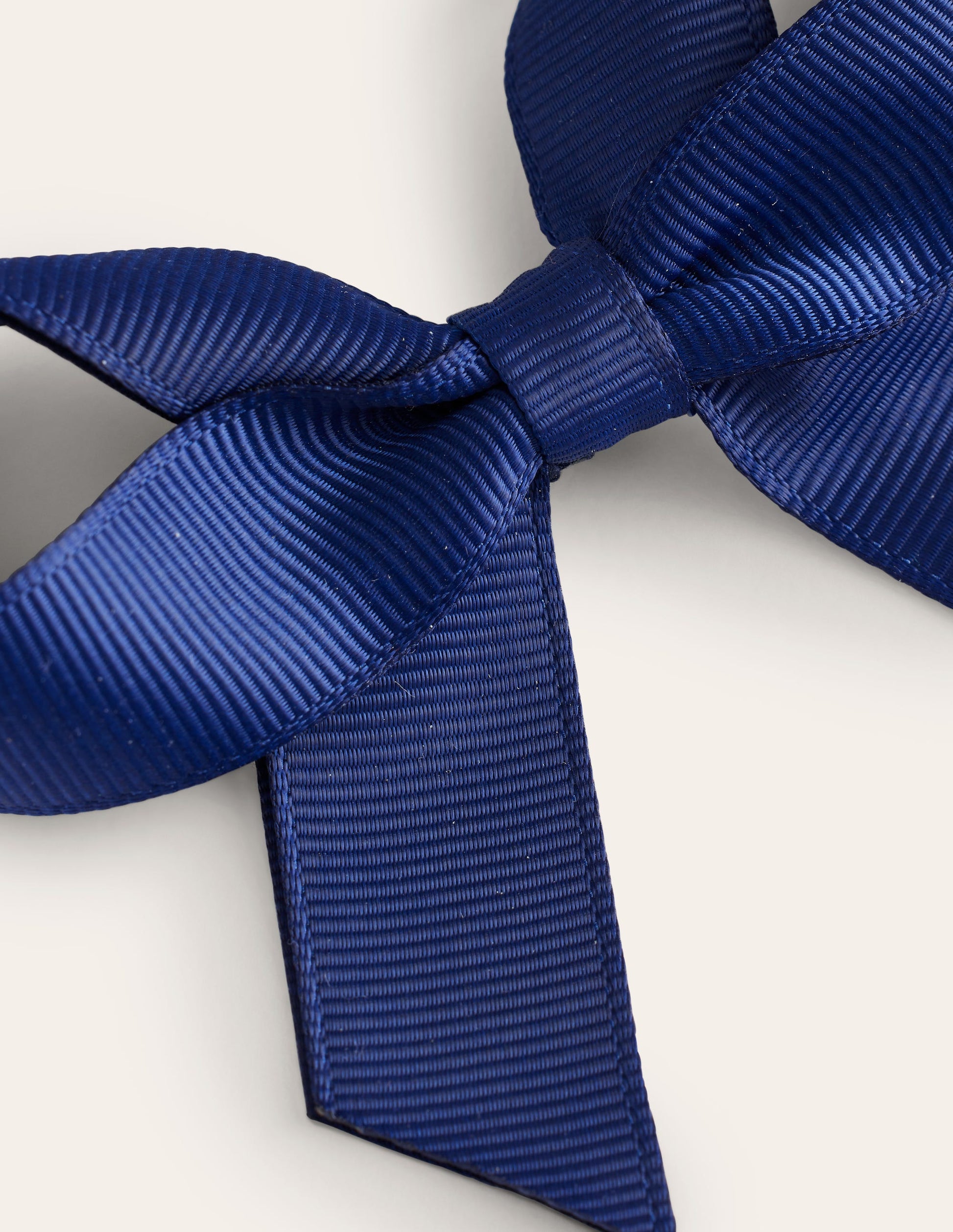 Grosgrain Hair Bow-College Navy-2