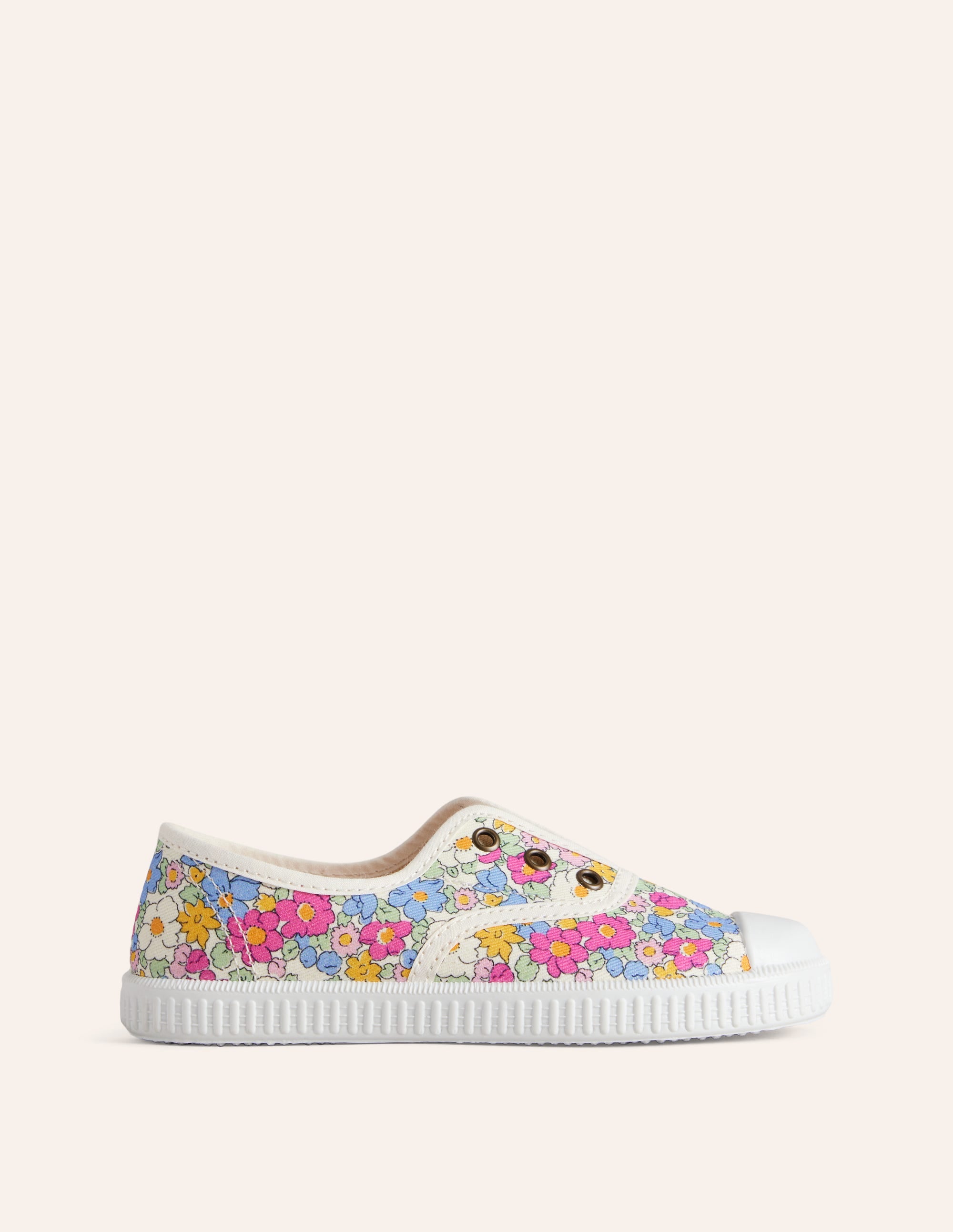 Laceless Canvas Pull-ons-Festival Pink Micro Floral - Image 1