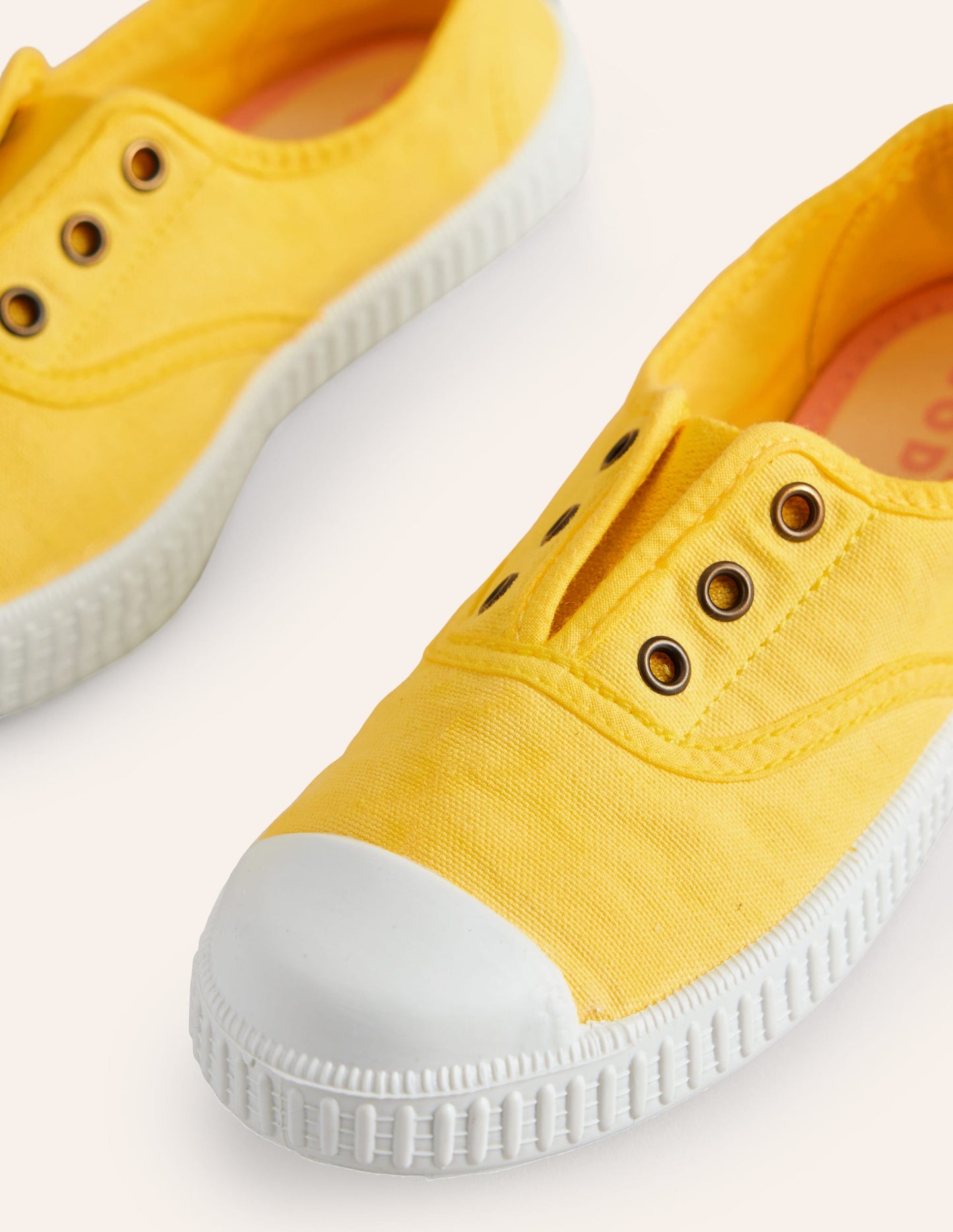 Laceless Canvas Pull-ons-Soft Lemon