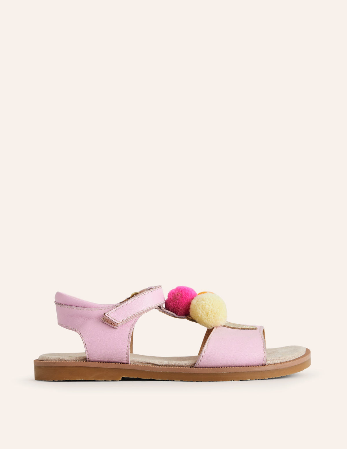 Fun Leather Sandals-Pink Ice Cream - Image 1