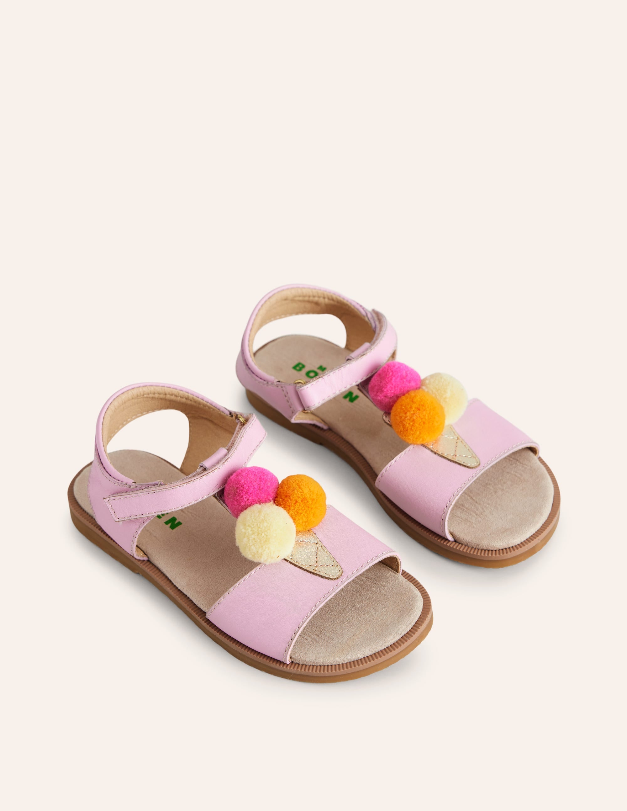 Fun Leather Sandals-Pink Ice Cream - Image 2