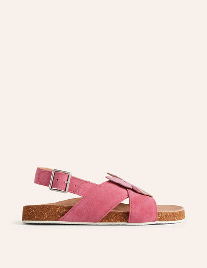 Novelty Cross Over Sandals-Pink Butterfly