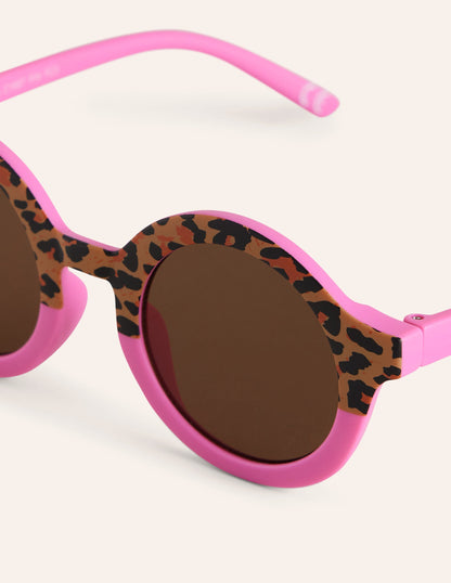 Classic Sunglasses-Pink Leopard Print-2