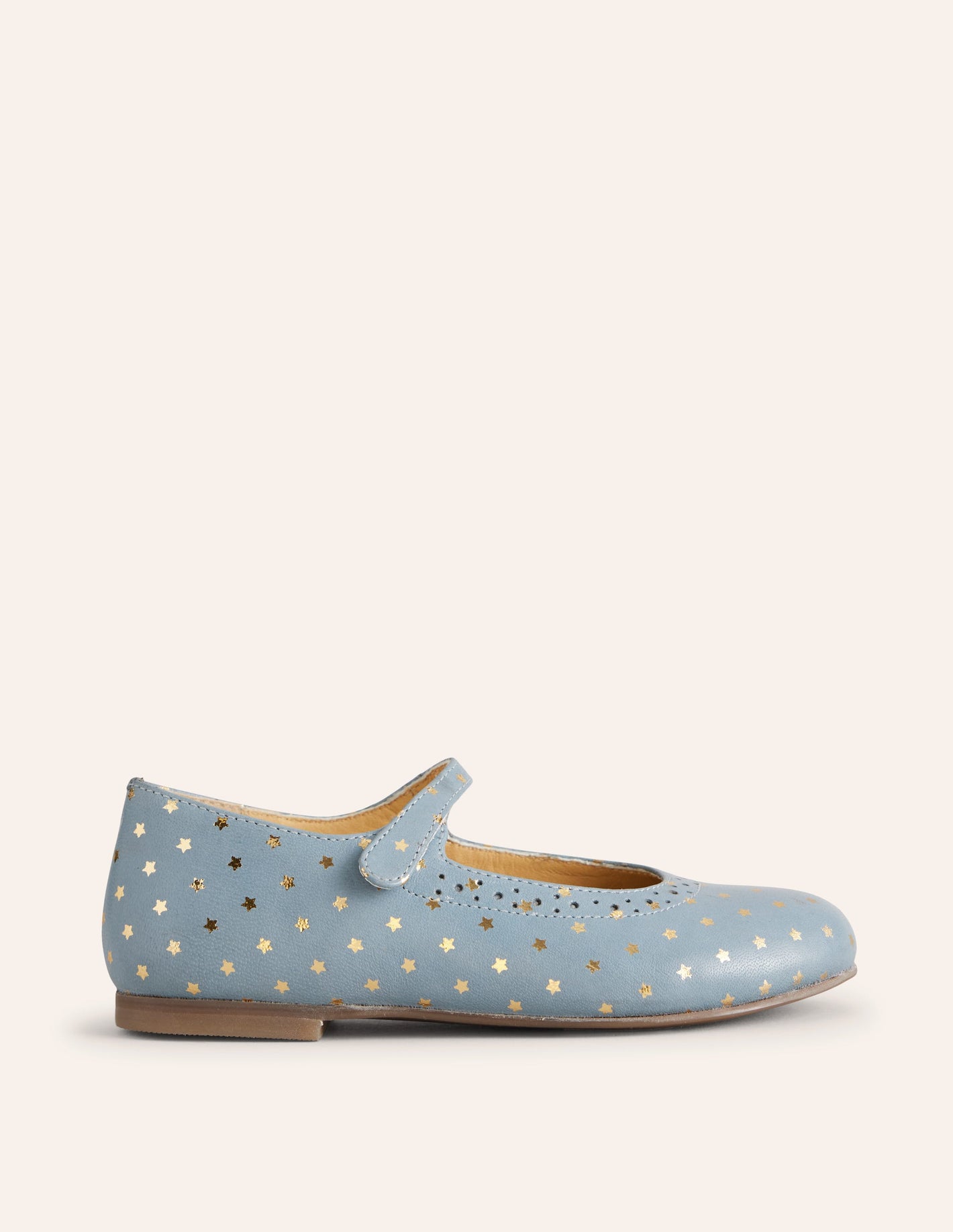 Gold Foil Star Mary Janes-Vintage Blue