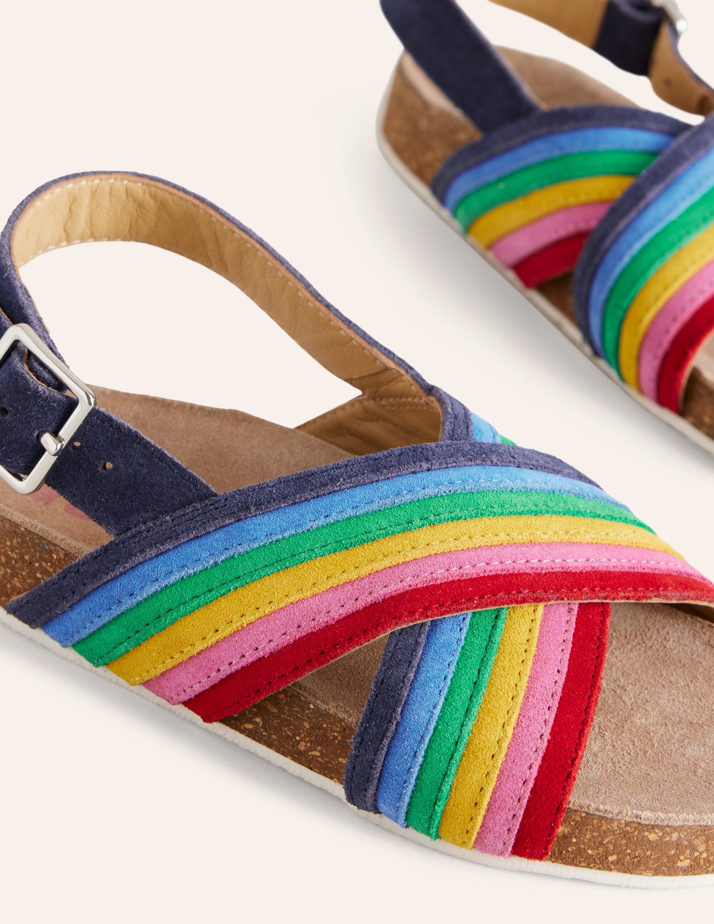 Rainbow Cross Over Sandals-Multi Rainbow