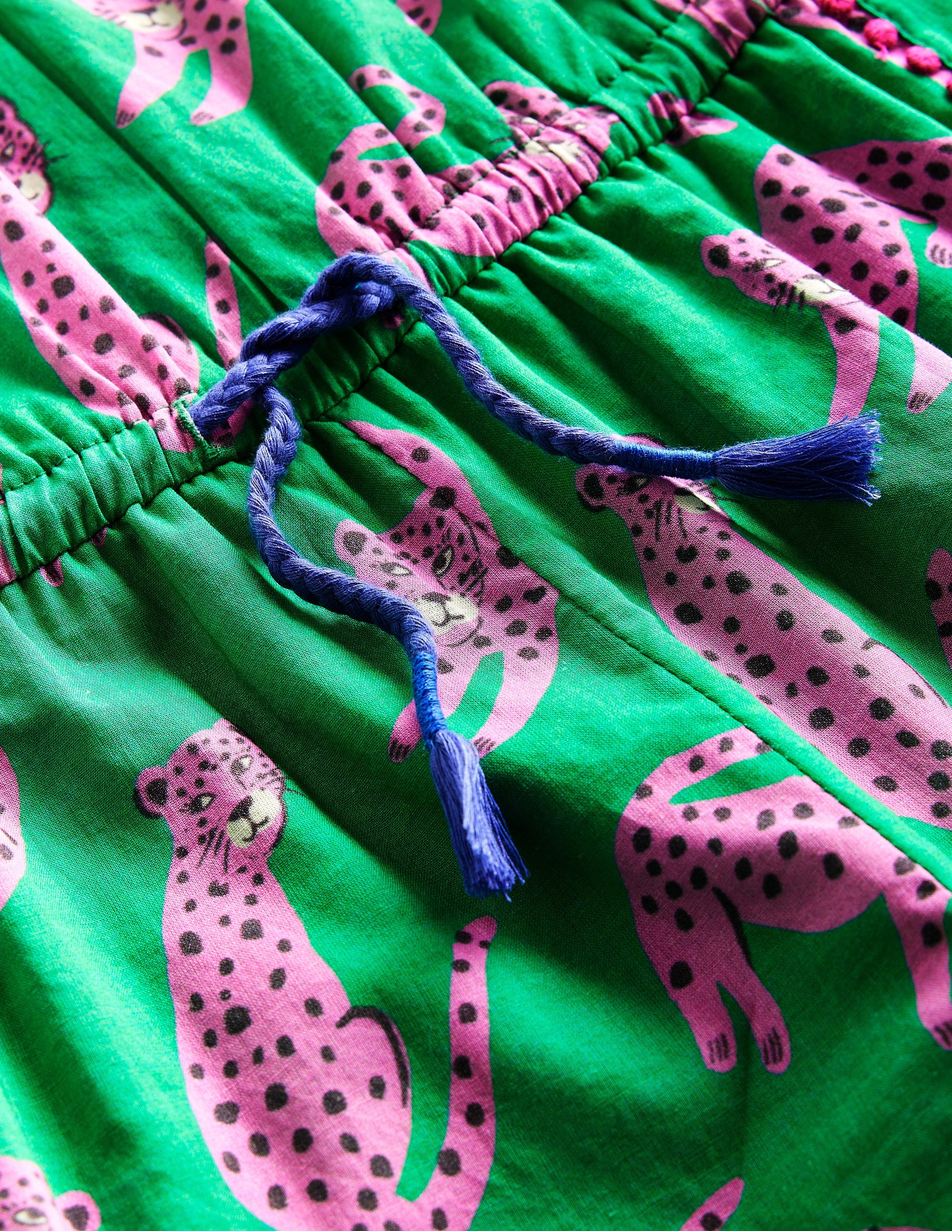 Woven Holiday Playsuit-Green Leopard-3