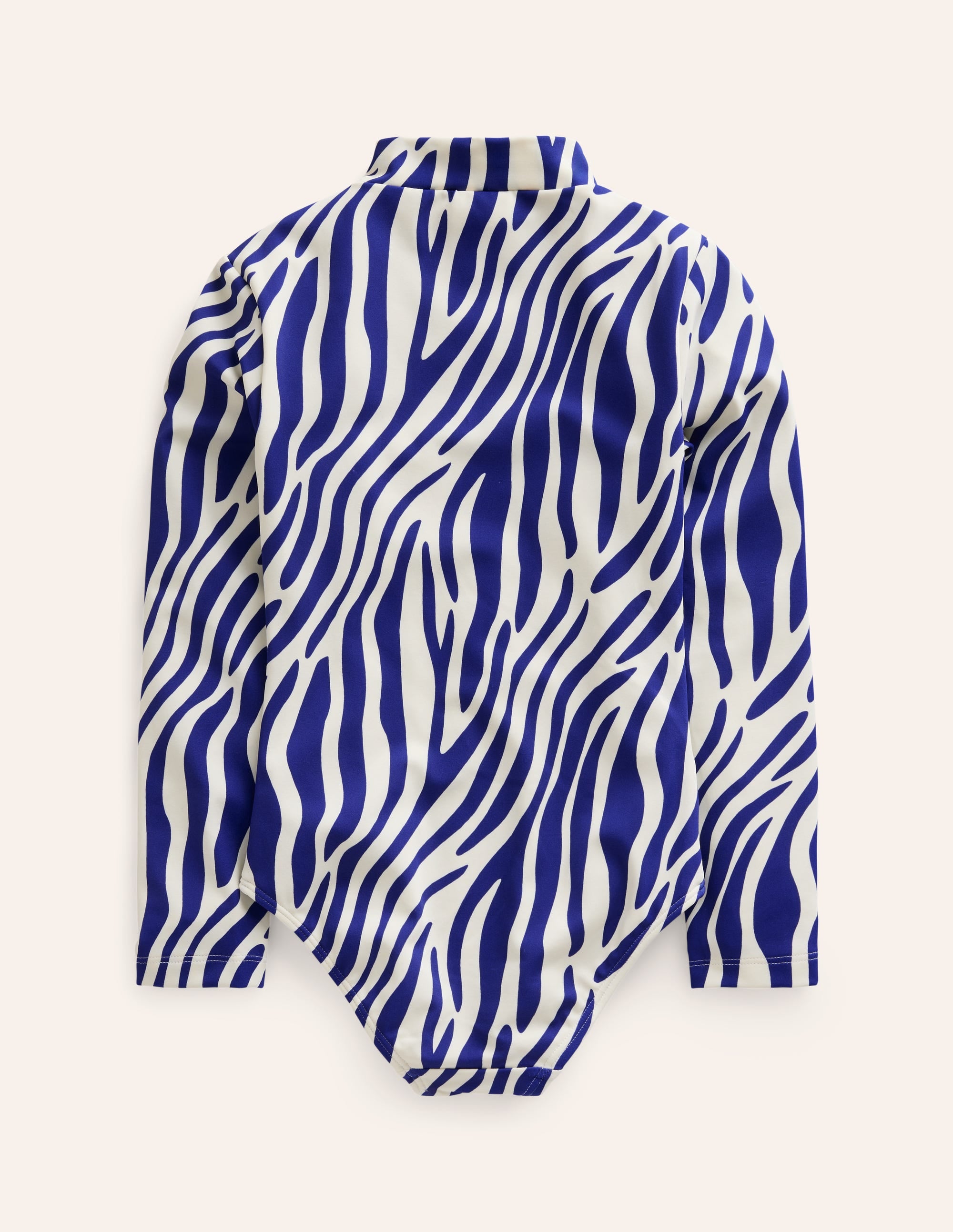 Long-sleeved Swimsuit-Sapphire Blue Zebra - Image 2
