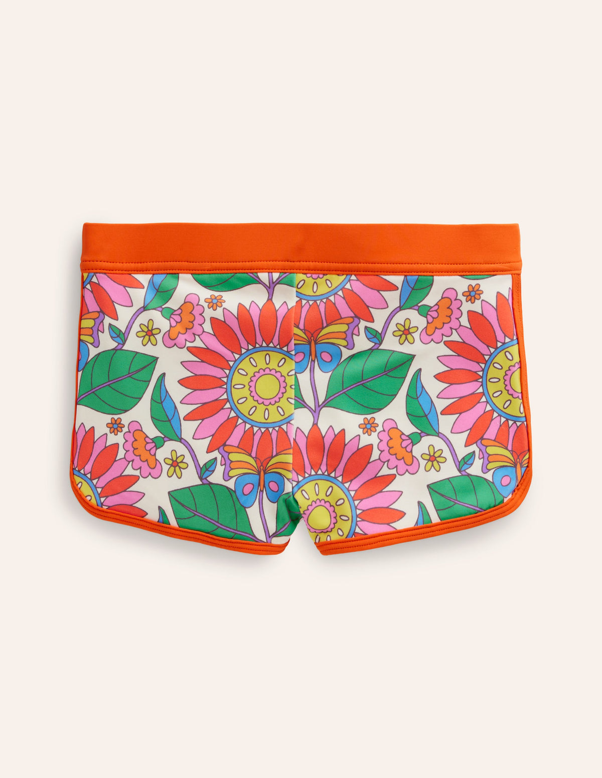 Patterned Swim Shorts-Multi Daisy Vine-2