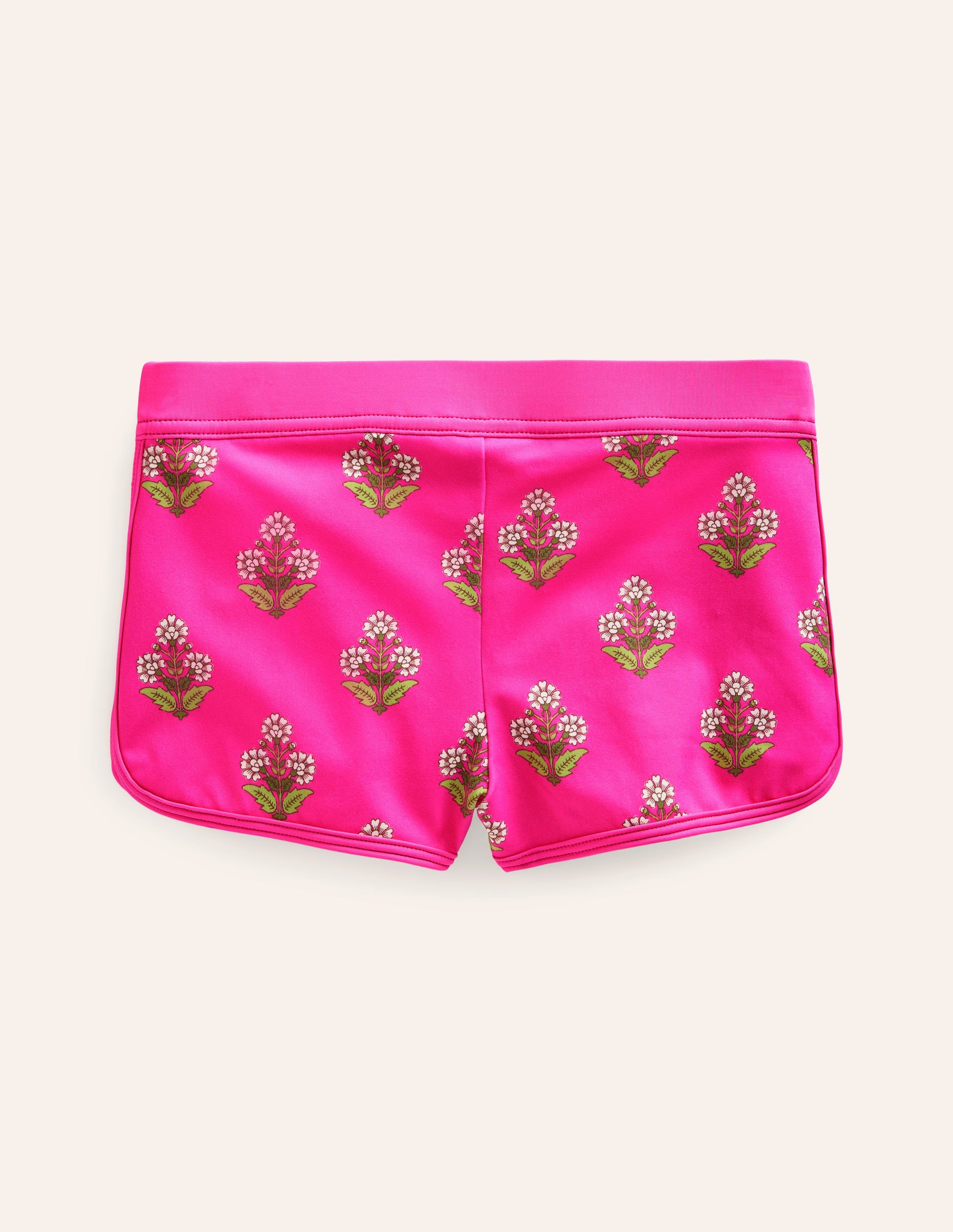 Patterned Swim Shorts-Pink Small Woodblock - Image 2