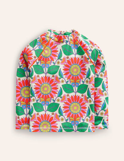 Patterned Rash Vest-Multi Daisy Vine-1