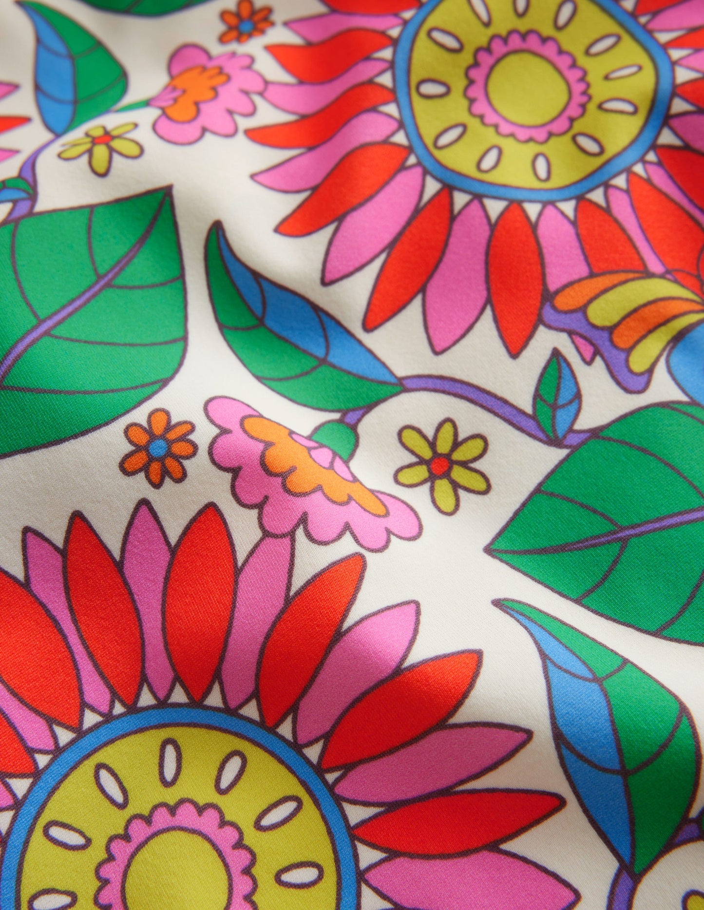 Patterned Rash Vest-Multi Daisy Vine