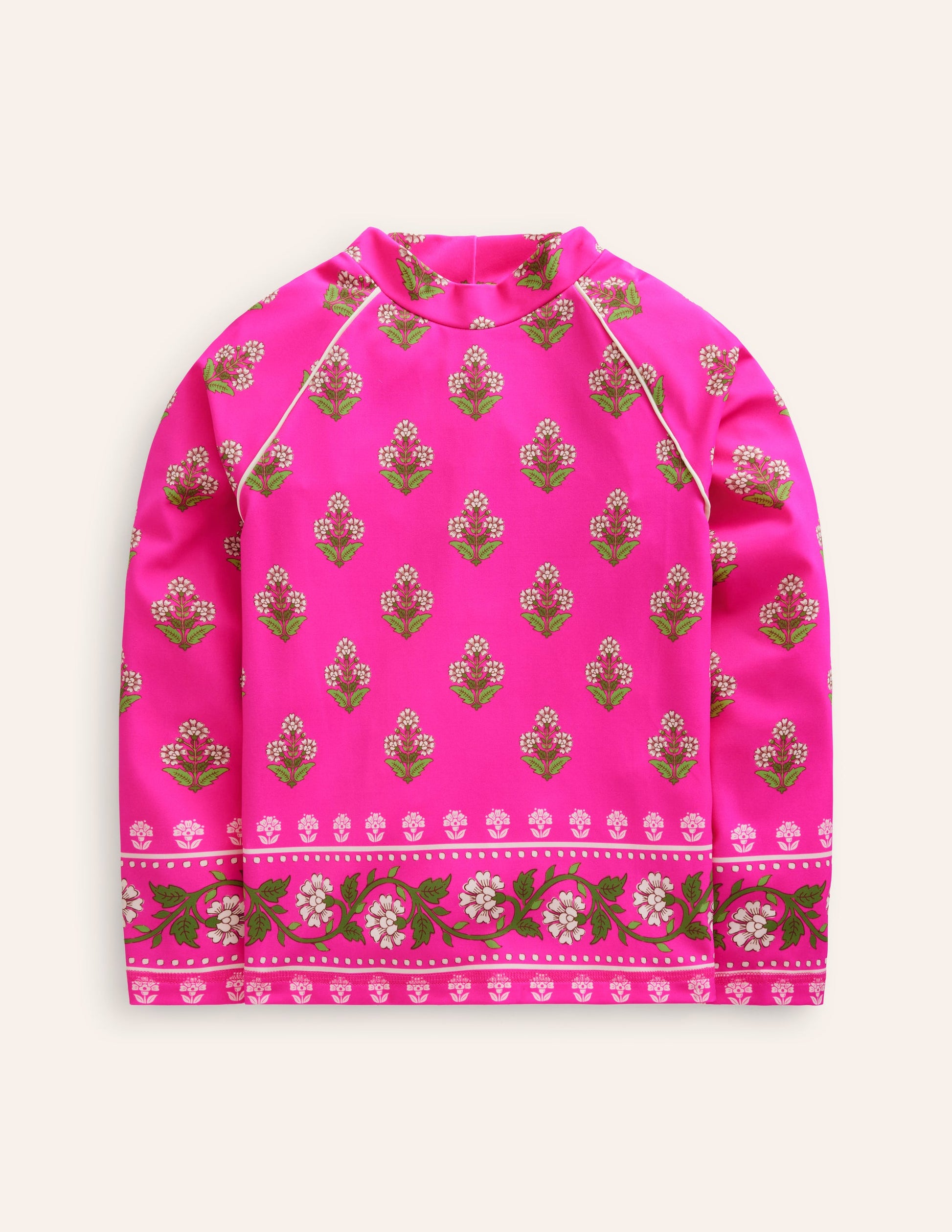 Patterned Rash Vest-Pink Small Woodblock-1