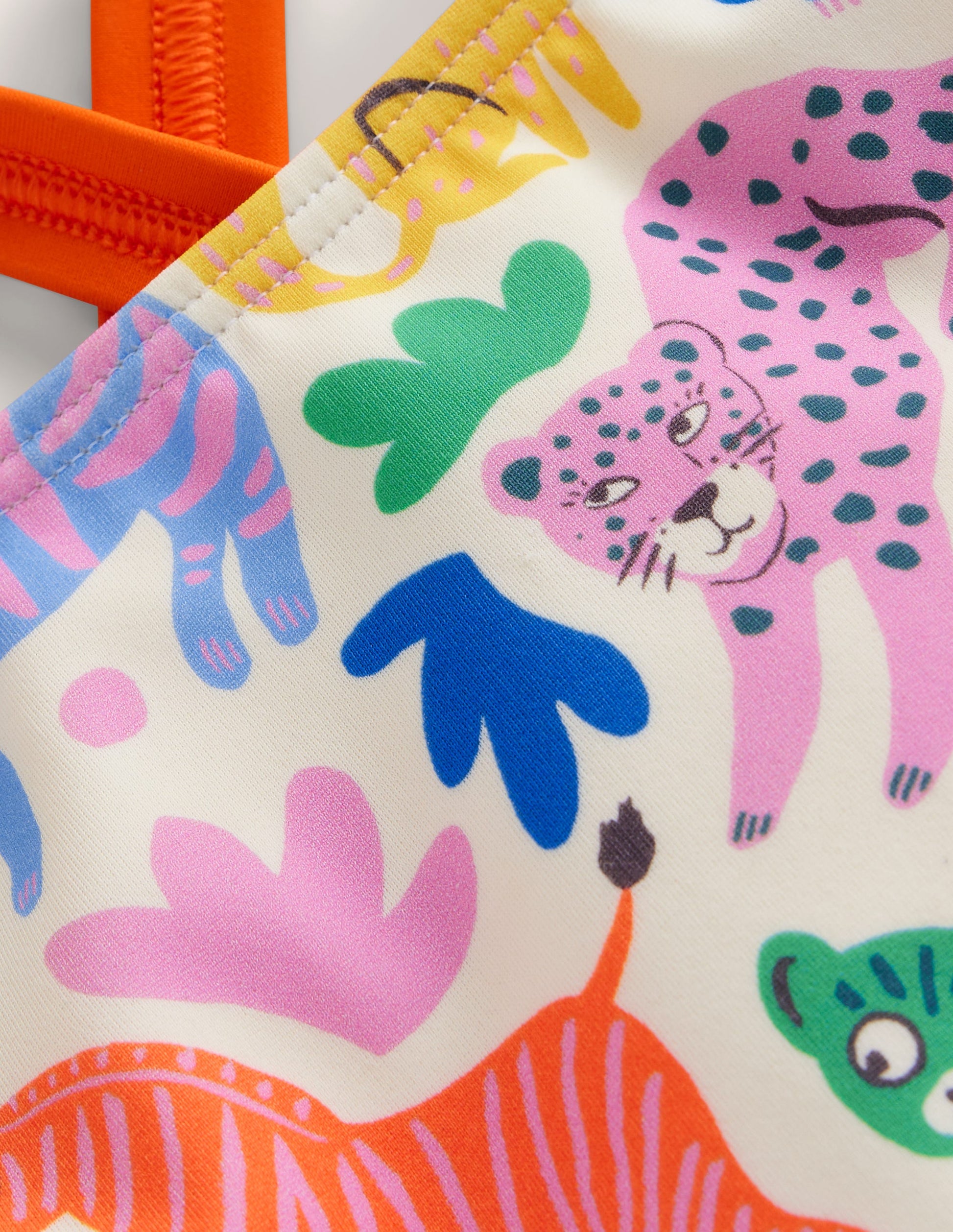 Cross-back Printed Swimsuit-Multi Safari Friends-3