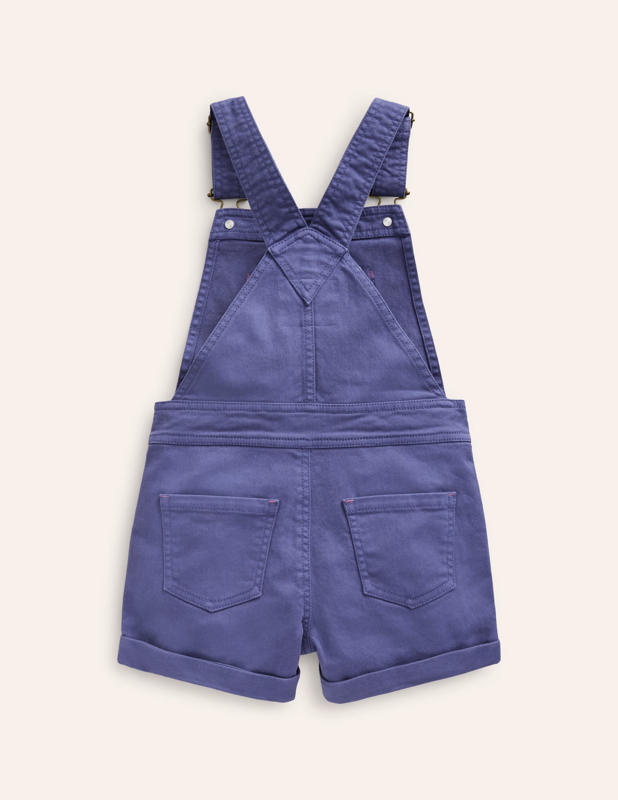 Heart Pocket Short Dungarees-Soft Starboard - Image 2
