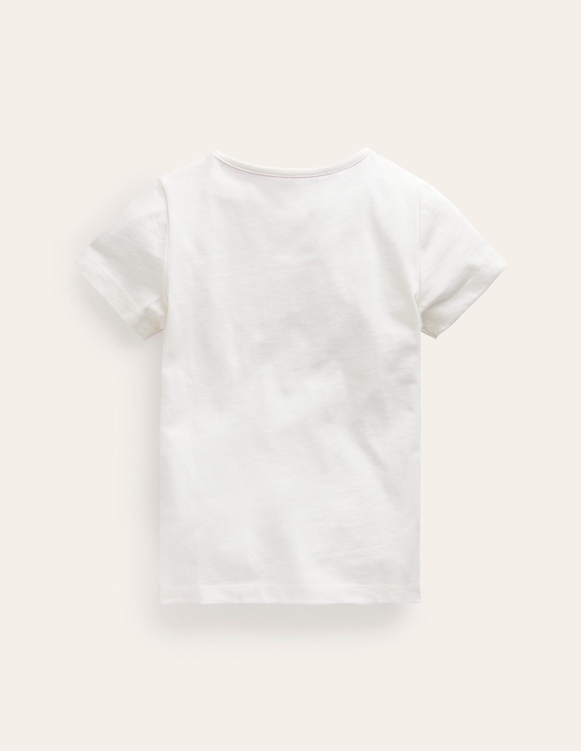 Printed Graphic T-Shirt-Ivory Flamingos-1