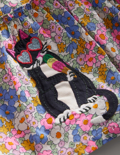 Appliqué Skirt-Festival Pink Nautical Cats-4