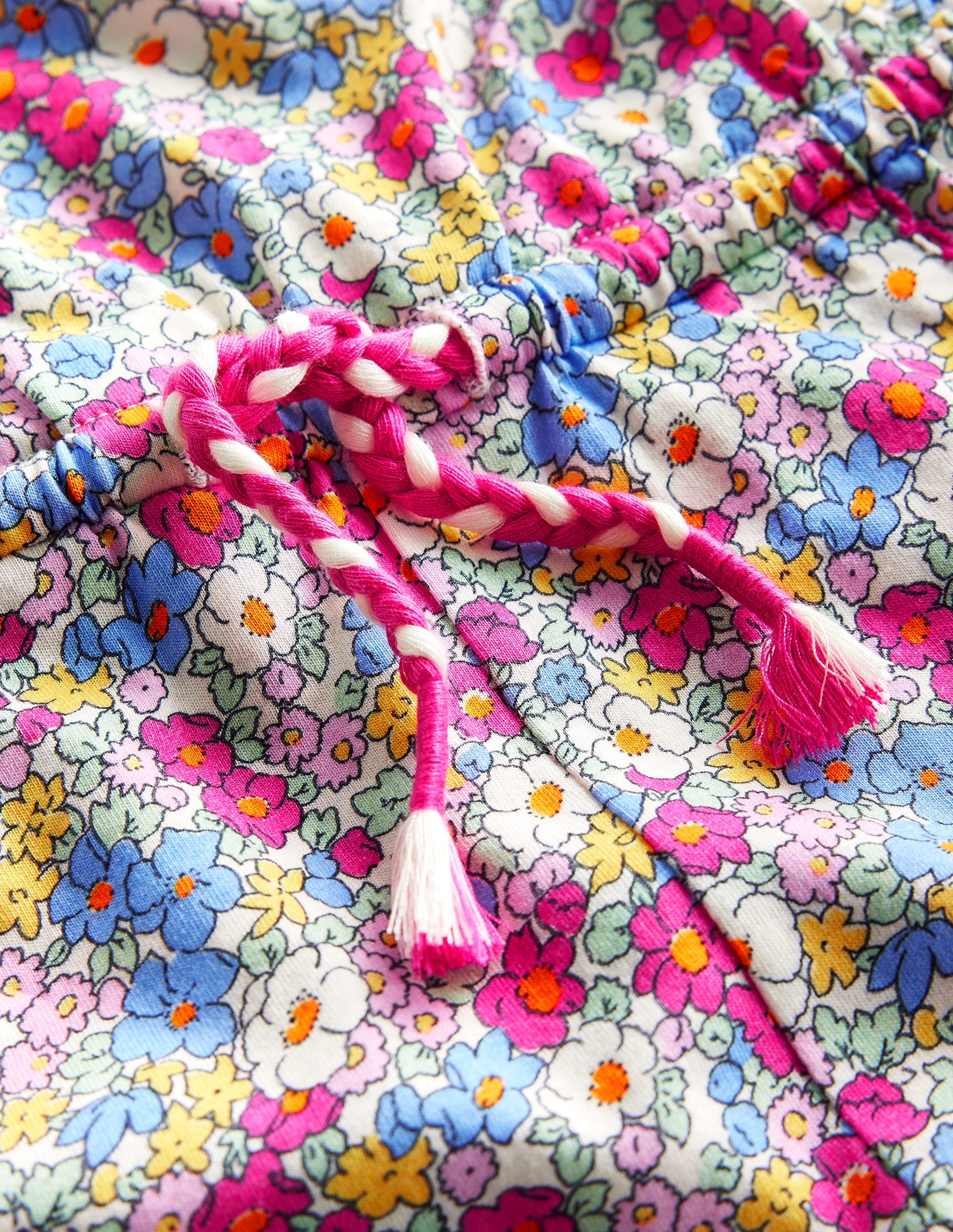 Printed Jersey Playsuit-Festival Pink Nautical Floral - Image 3